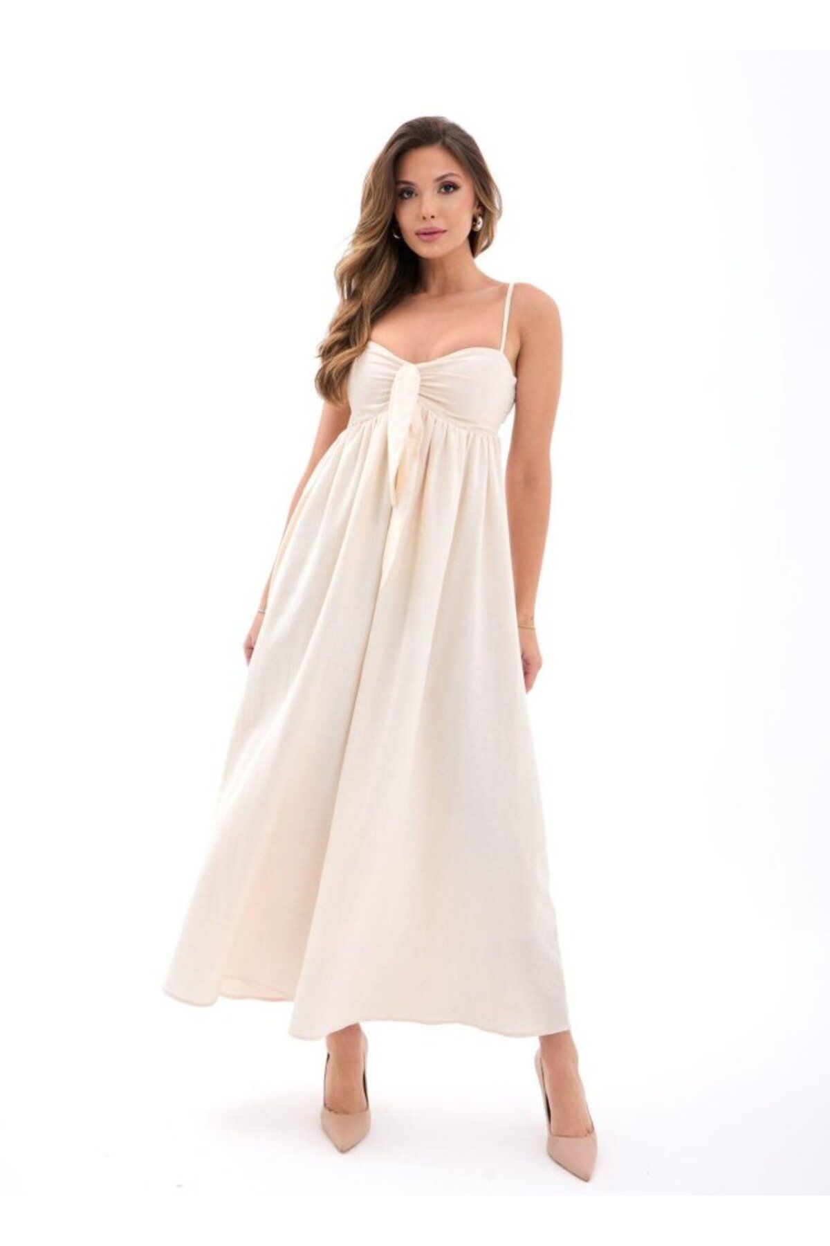 Modayakamoz 7088 ELBİSE-BEJ