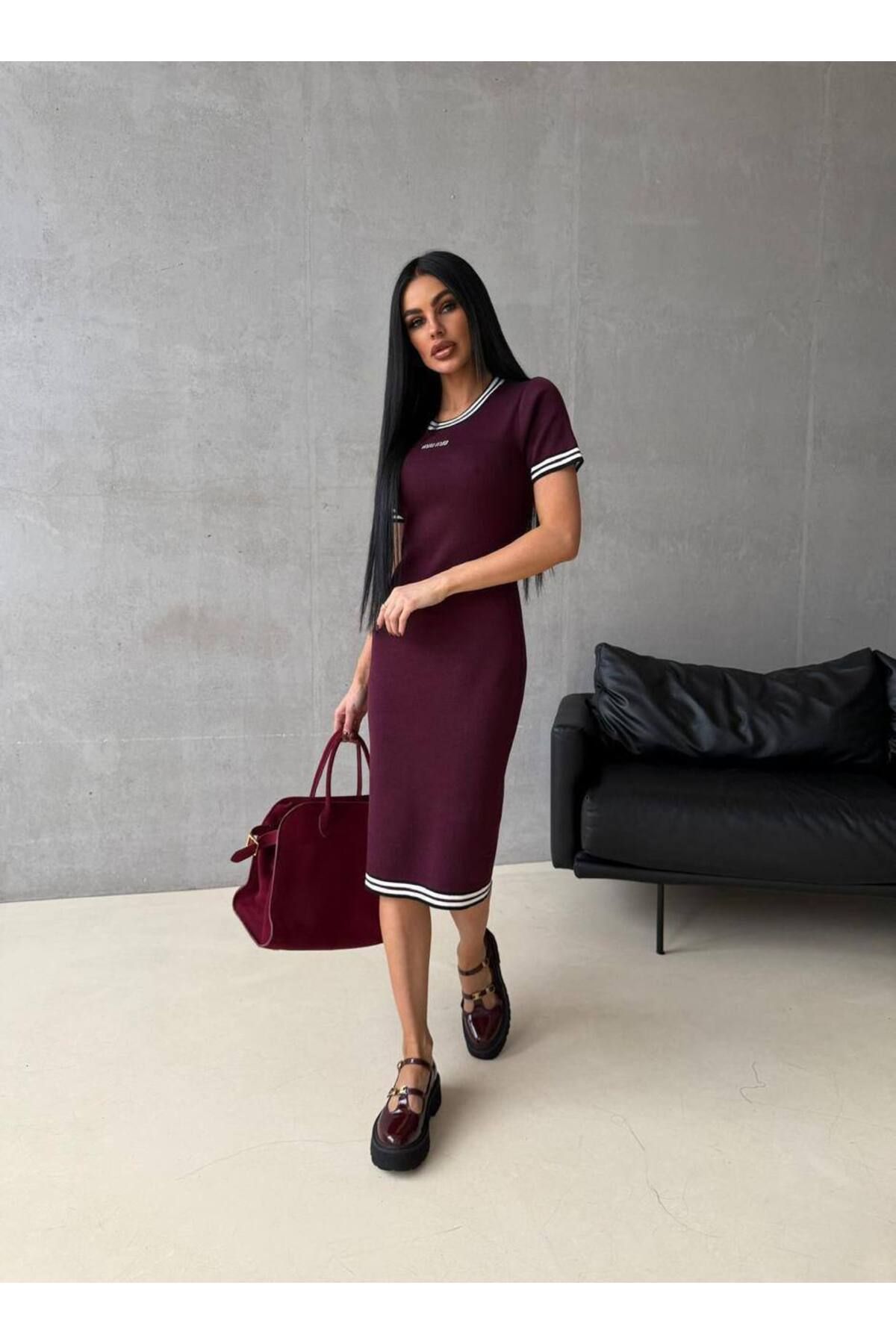 Abalı Yeni sezon triko yazlık elbise Alhawi, Melisa model