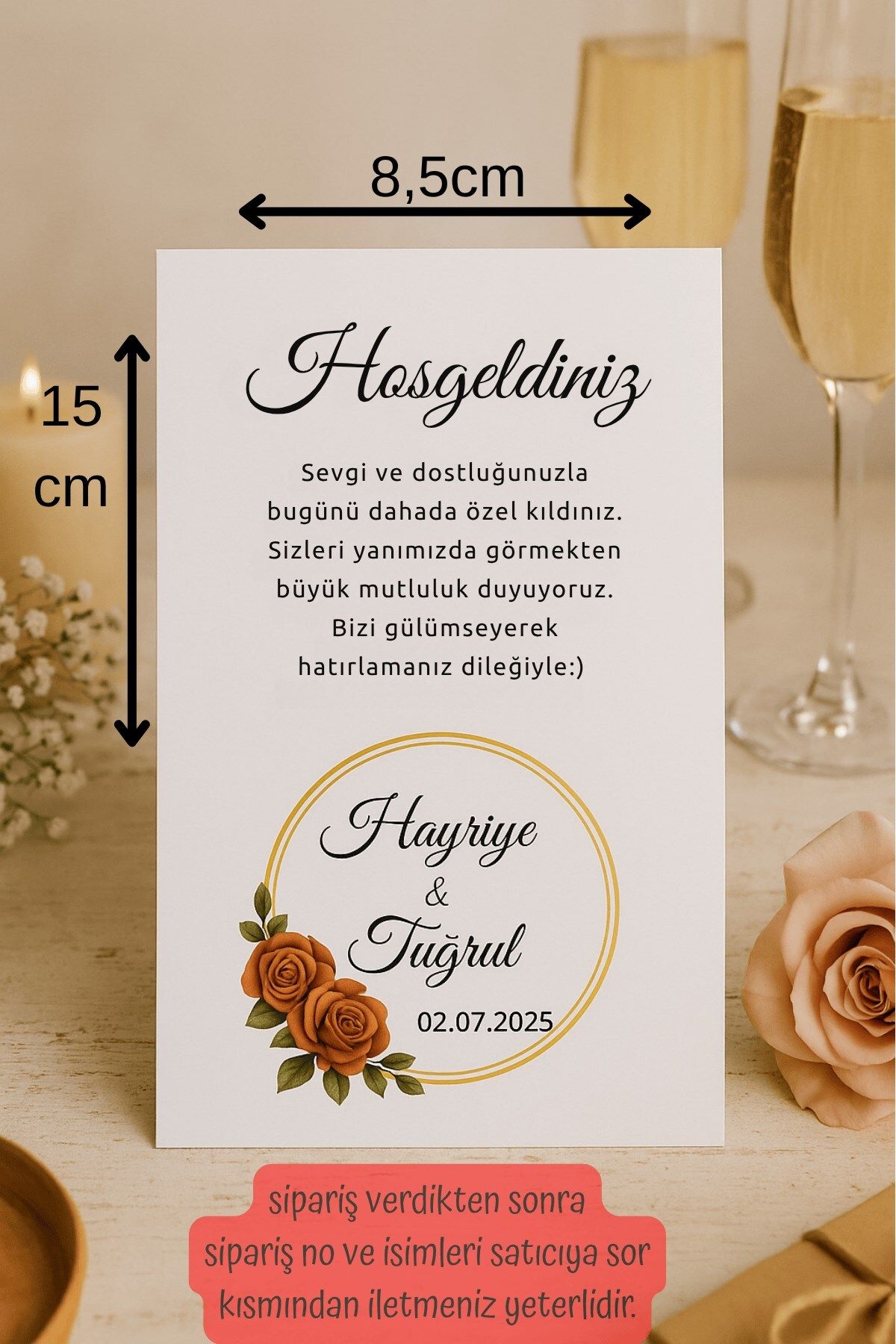 Emtory Home 50 Adet | 8,5x15cm | Hatıra Kartı - Davetiye Kartı - Tebrik Kartı - Paketleme Kartı - Kişisel Kart