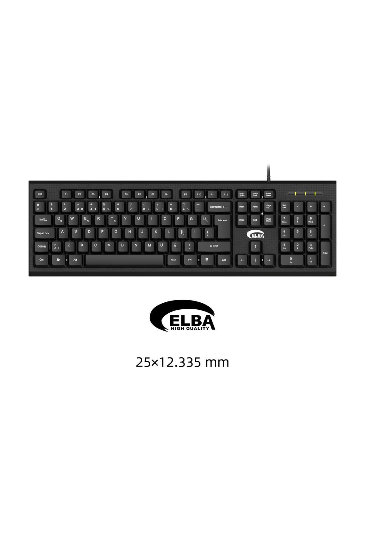 Vobotek Teknoloji Elba K112 Q Usb Siyah Türkçe Kablolu Standart Klavye