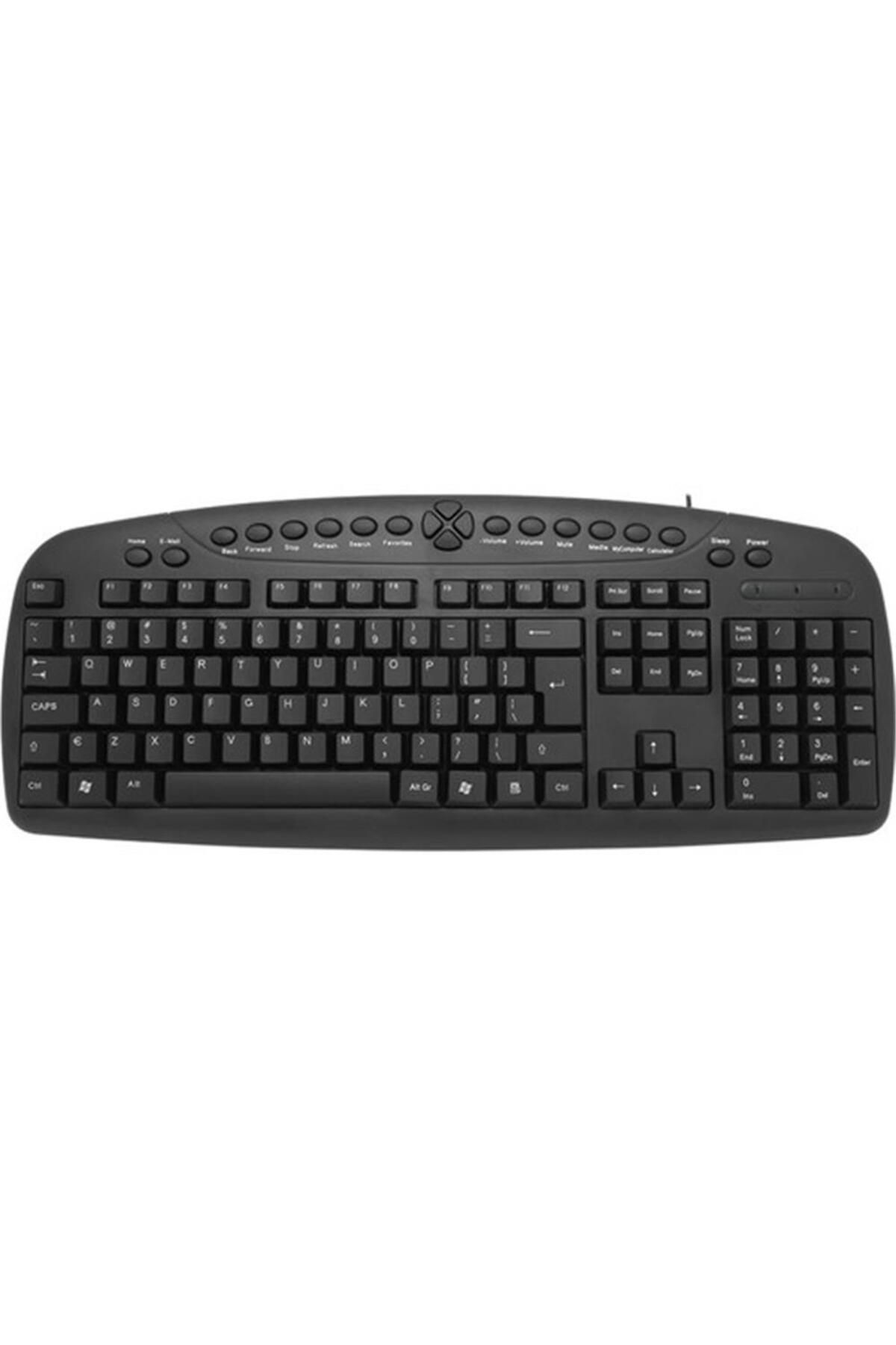 Vobotek Teknoloji Frisby FK-130EU İngilizce Q Usb Kablolu Siyah Klavye