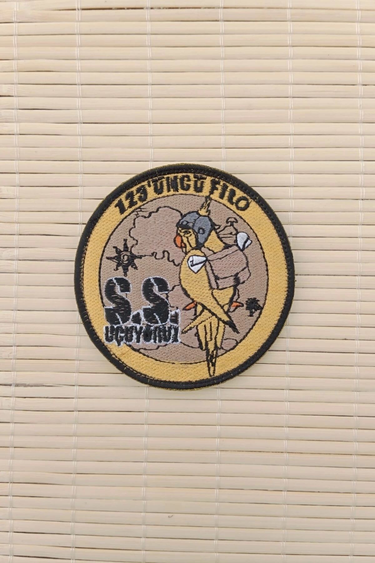 İZMİR ASKERİ MALZEME 123.cu Filo S.S Ucuyoruz Yazili Nakis islemeli Arma Pec Patch
