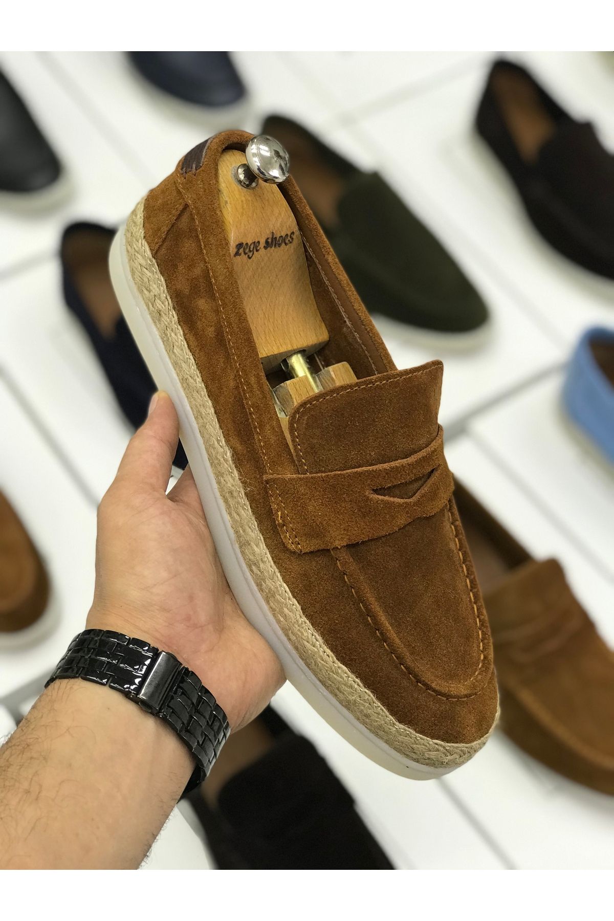 Zegeshoes Yeni Sezon Hakiki Deri Jut Ayakkabı Esparadil