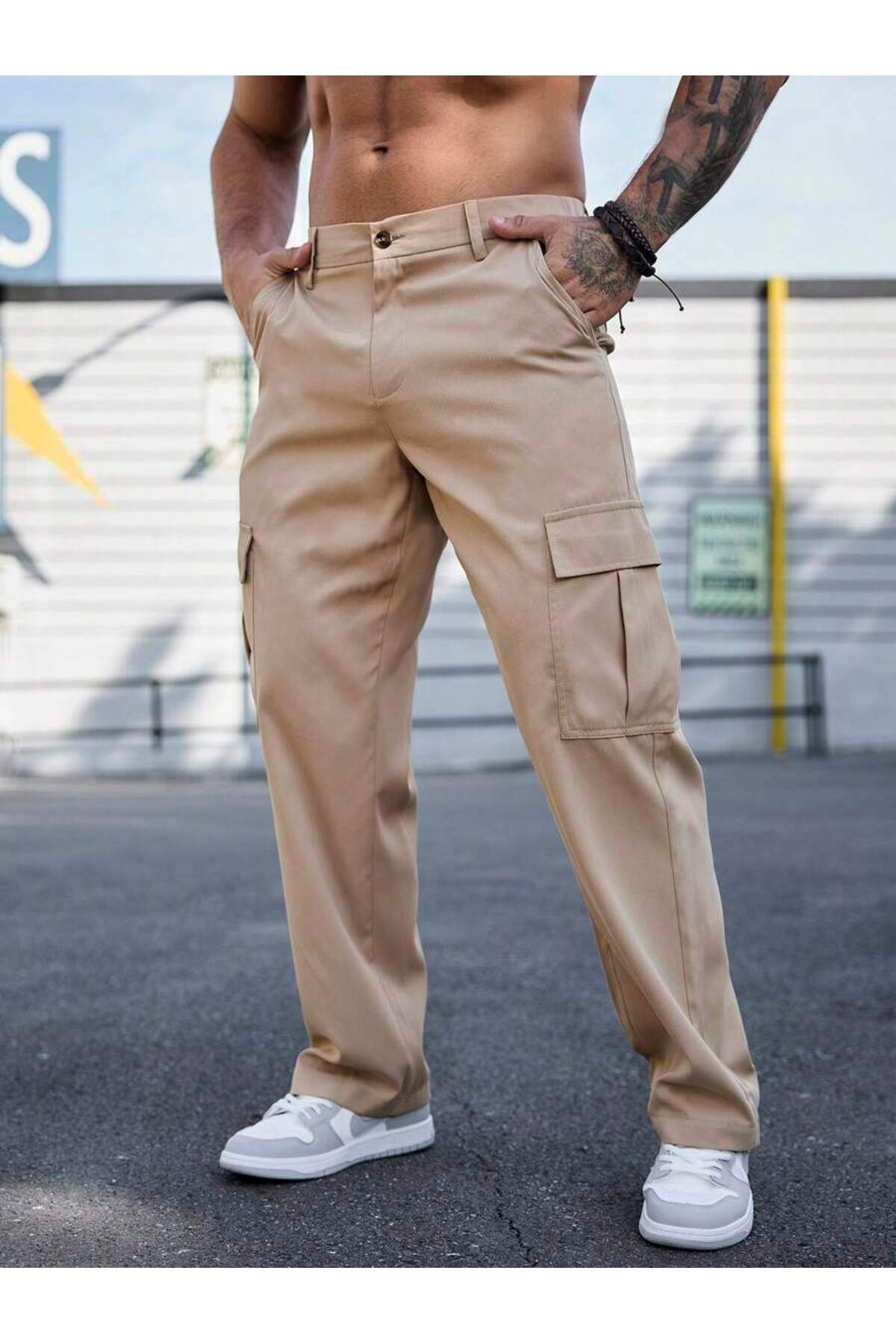 WKM Erkek Kargo Cepli Gabardin Regular Fit Pantolon