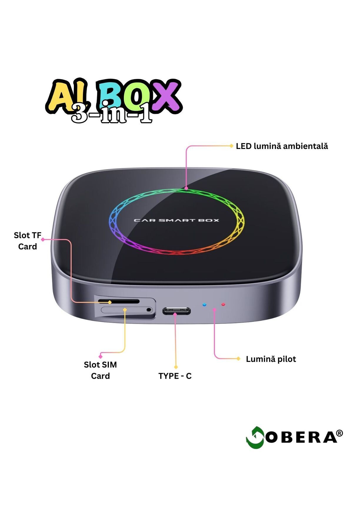 goBERA-Wireless CarPlay Adapter, Android Auto, AI Box Android 13, Octa-Core, 4GB RAM+64GB, 4G, YouTube, Netflix 5