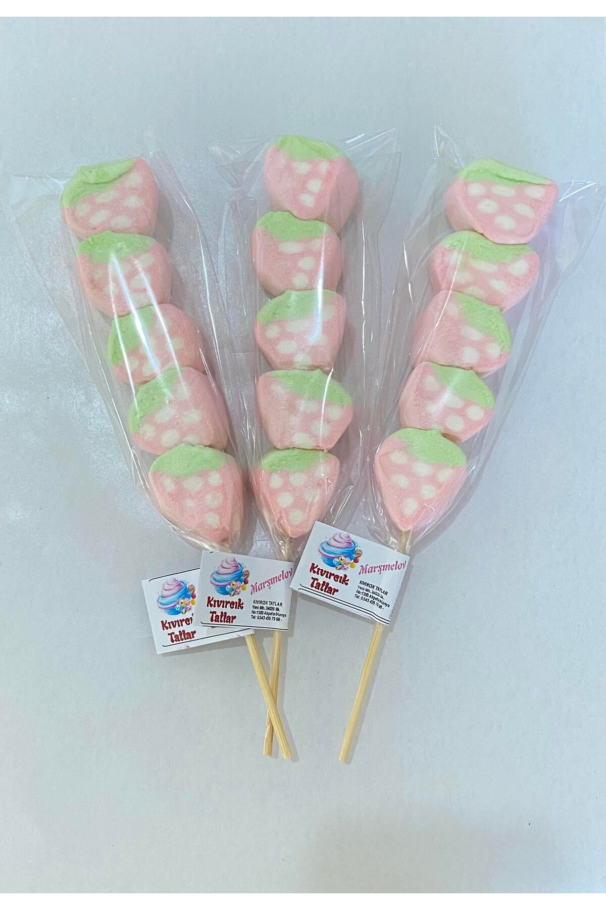Kıvırcık Tatlar Marshmallow Lolipop Şekerleme 10 Adet (ÇİLEK) (PARTİ -DOĞUM GÜNÜ-ÇOCUK-HEDİYE-SEVGİLİ VB.)