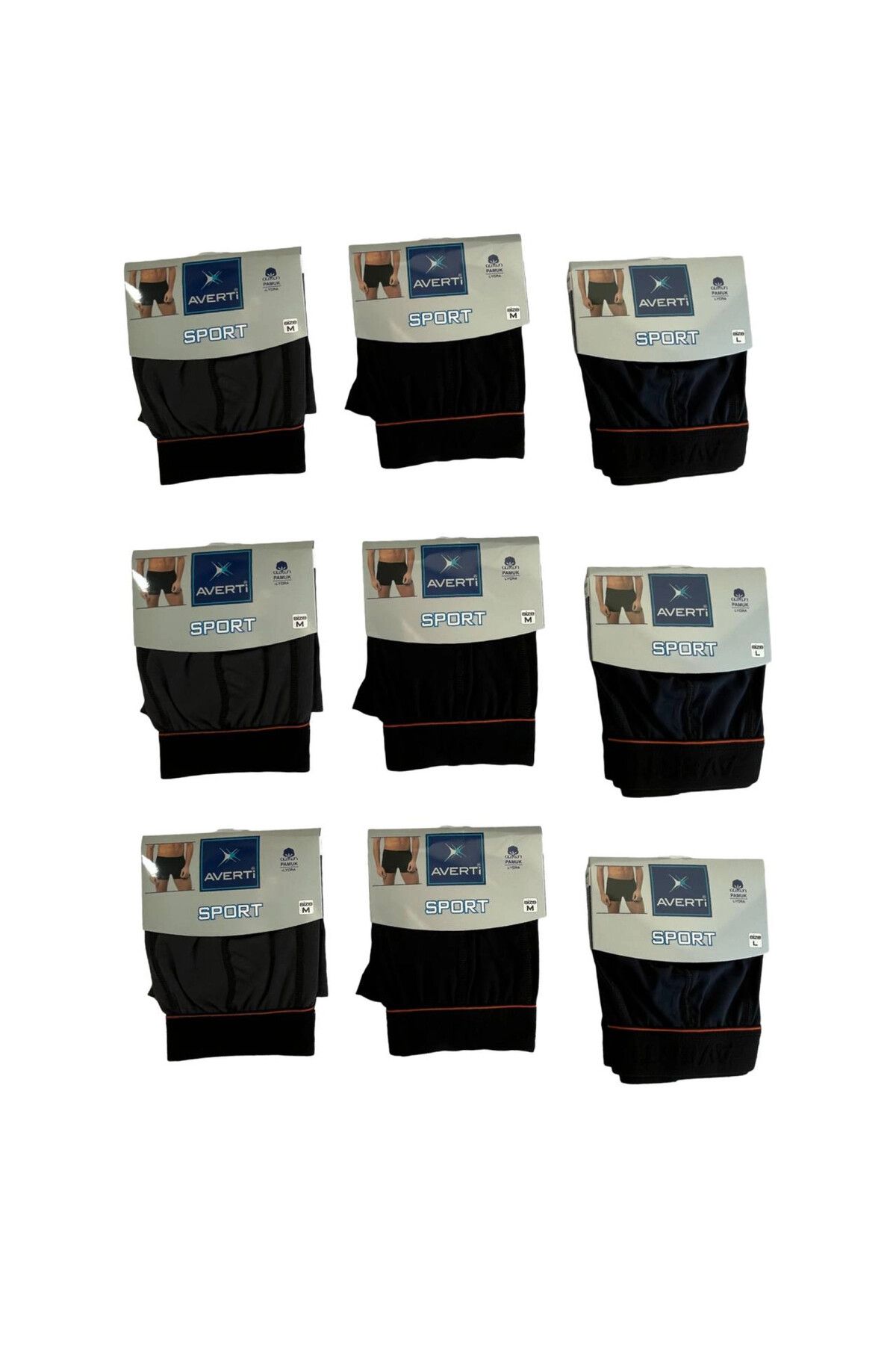 hazelin Erkek 9'Lu Likralı Pamuklu Sport Model Boxer HZL25S-AV02