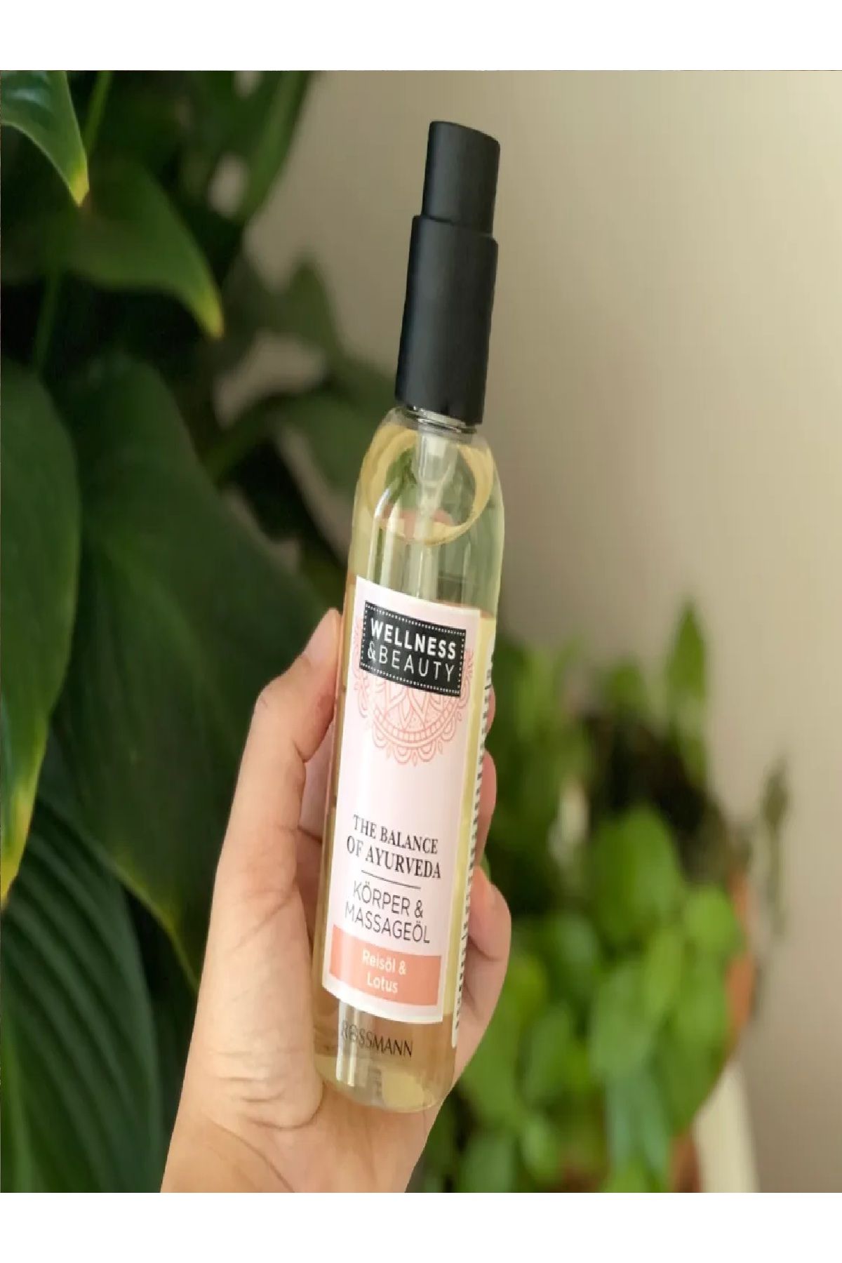 Wellness Beauty Ayurveda pirinç Yağı ve Lotus Çiçeği Extreli Masaj ve Vücut Yağı 150 ml Sprey