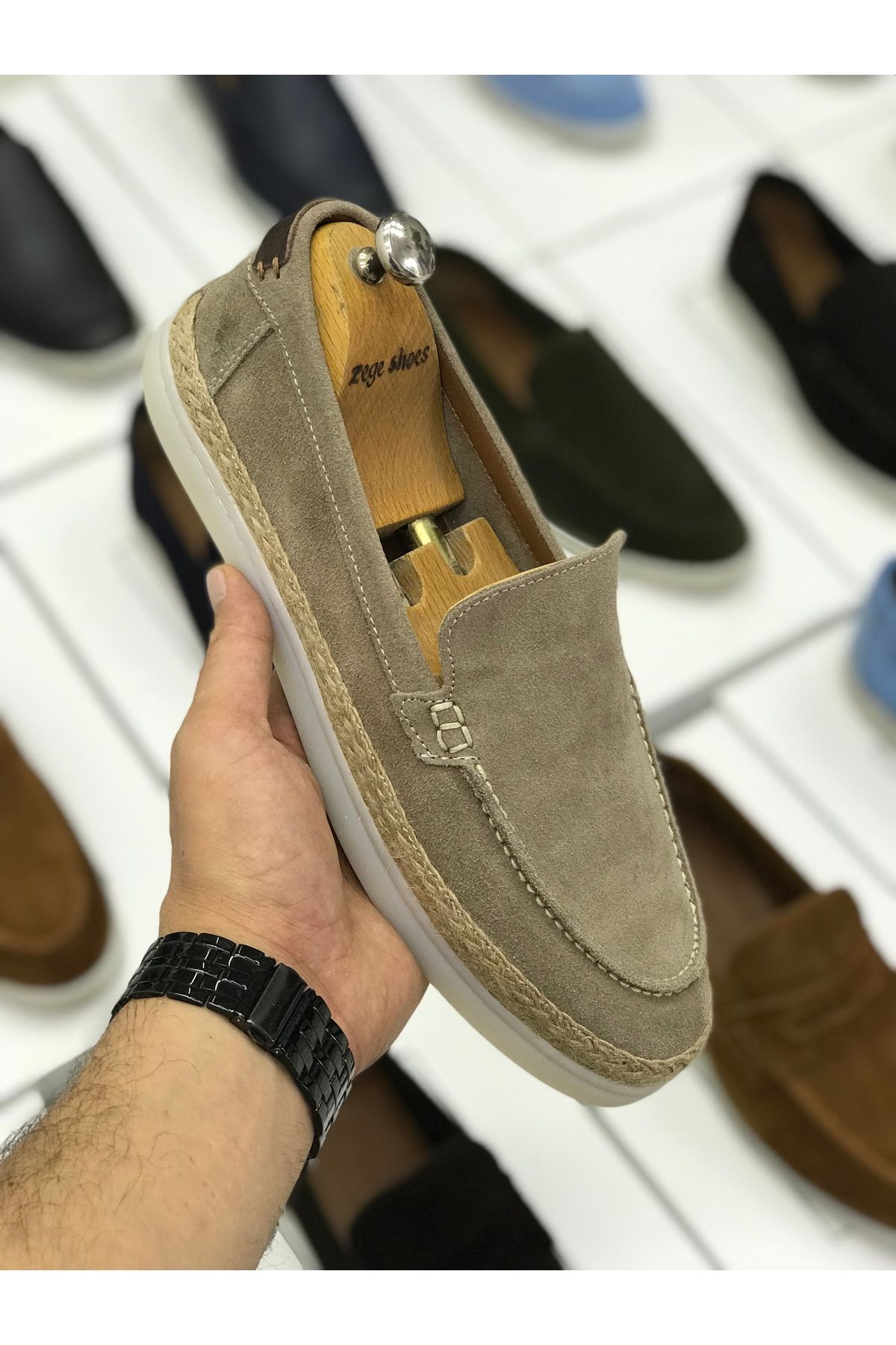 Zegeshoes Yeni Sezon Hakiki Deri Jut Ayakkabı Esparadil