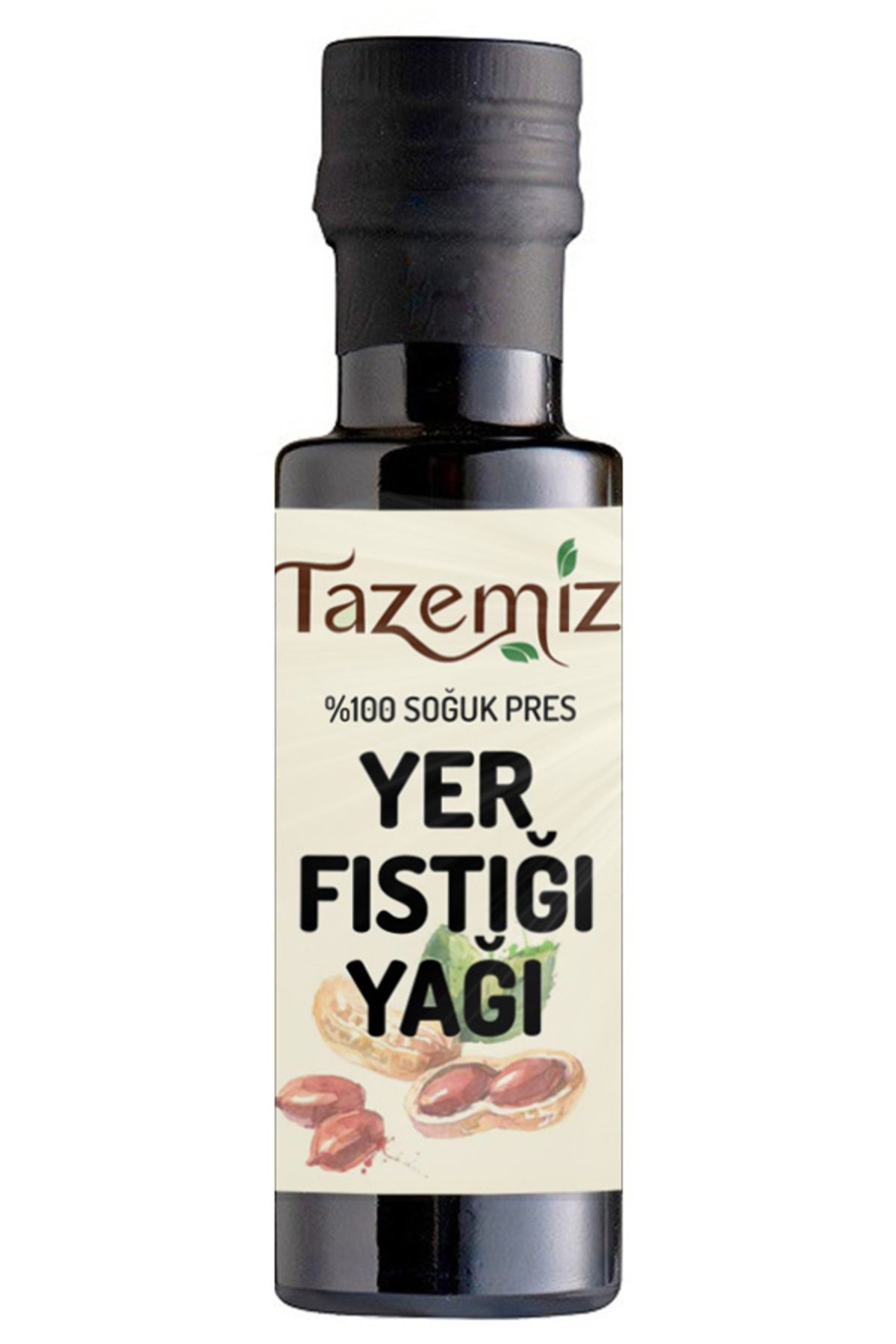 TAZEMİZ Yer Fıstığı Yağı 100ml - Soğuk Sıkım