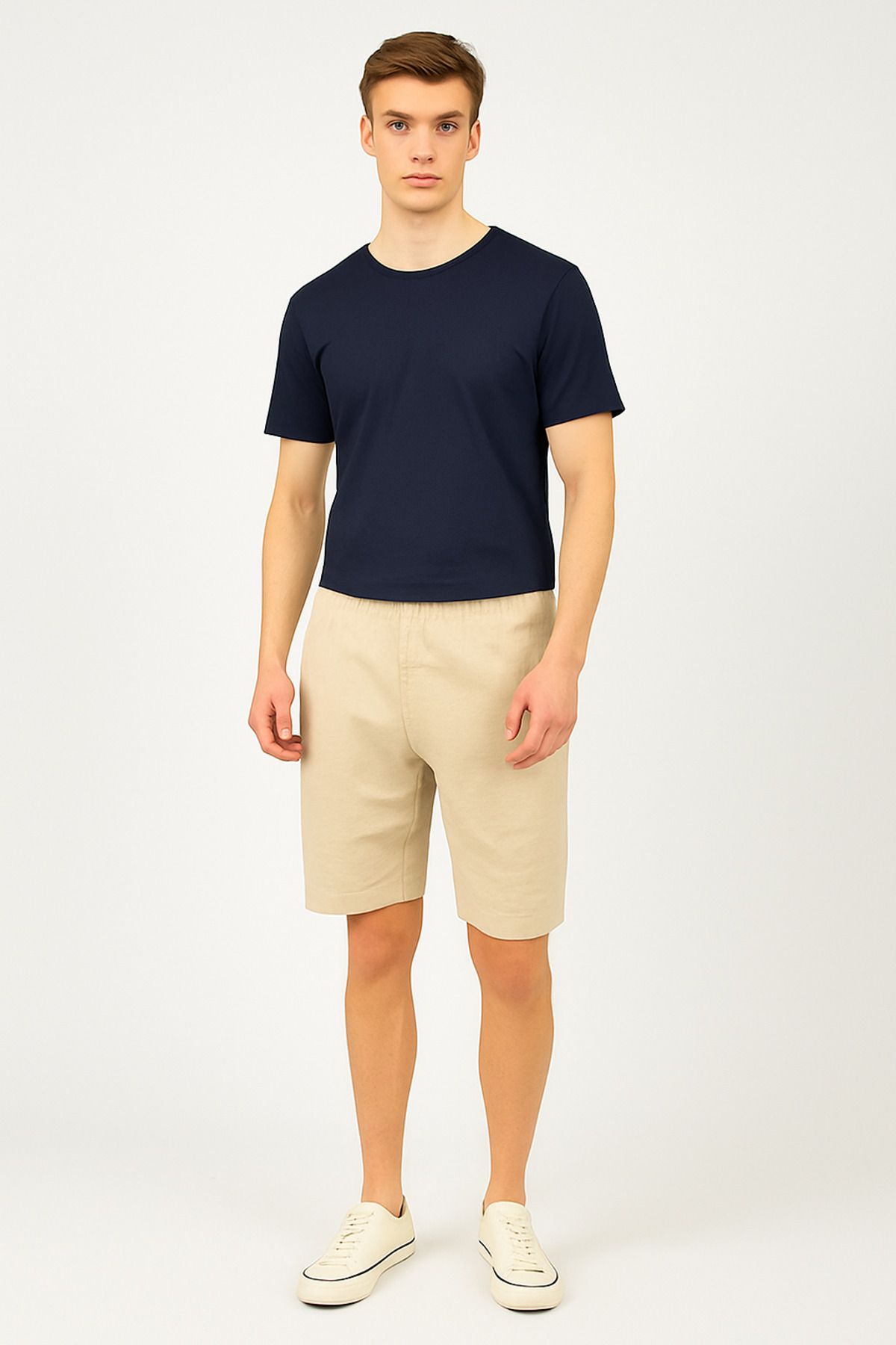 FATELLA Erkek Düz T-Shirt – Orta Kumaş, Comfort Fit, Günlük Giyime Uygun