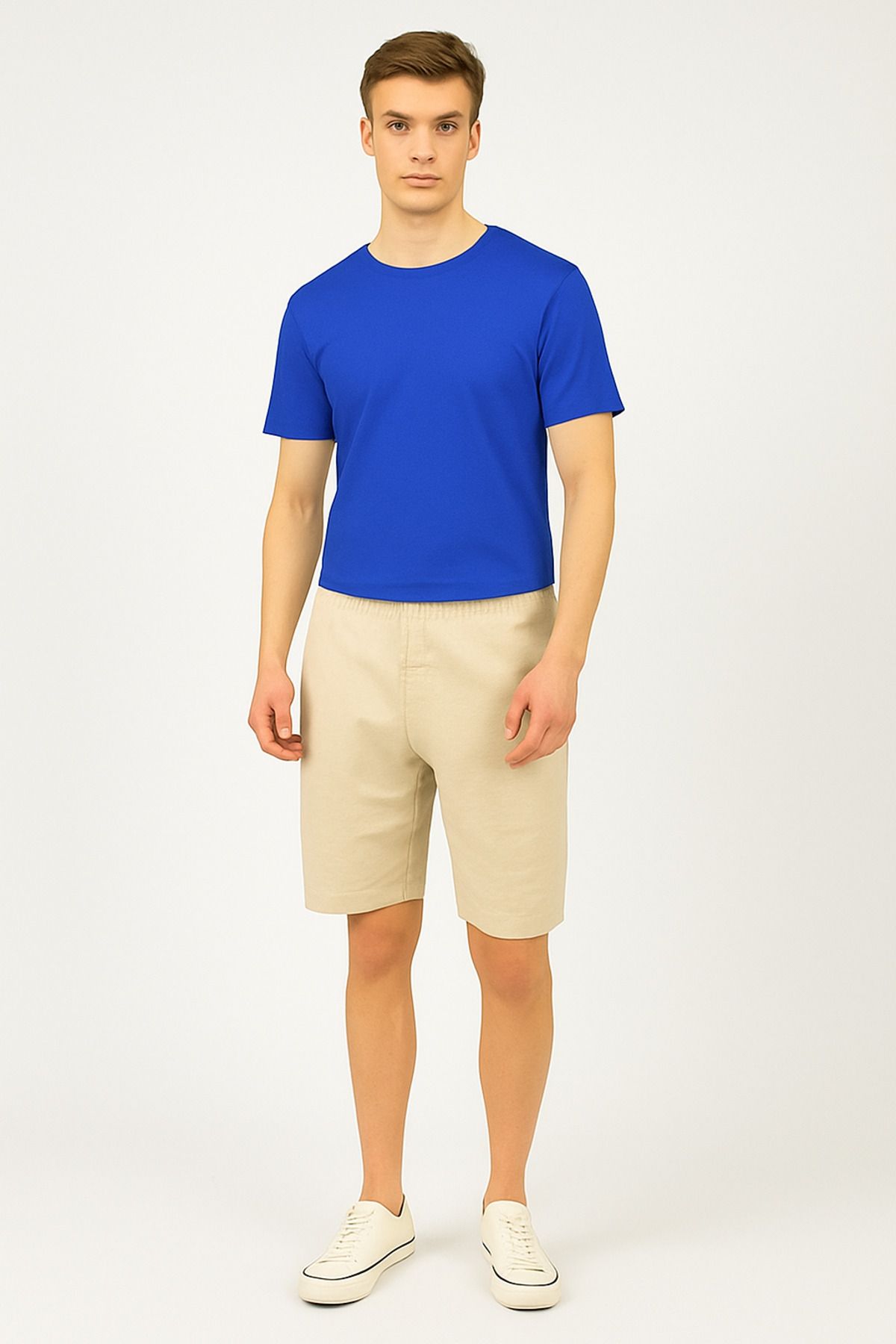 nacar çarşı Erkek Düz T-Shirt – Orta Kumaş, Comfort Fit, Günlük Giyime Uygun
