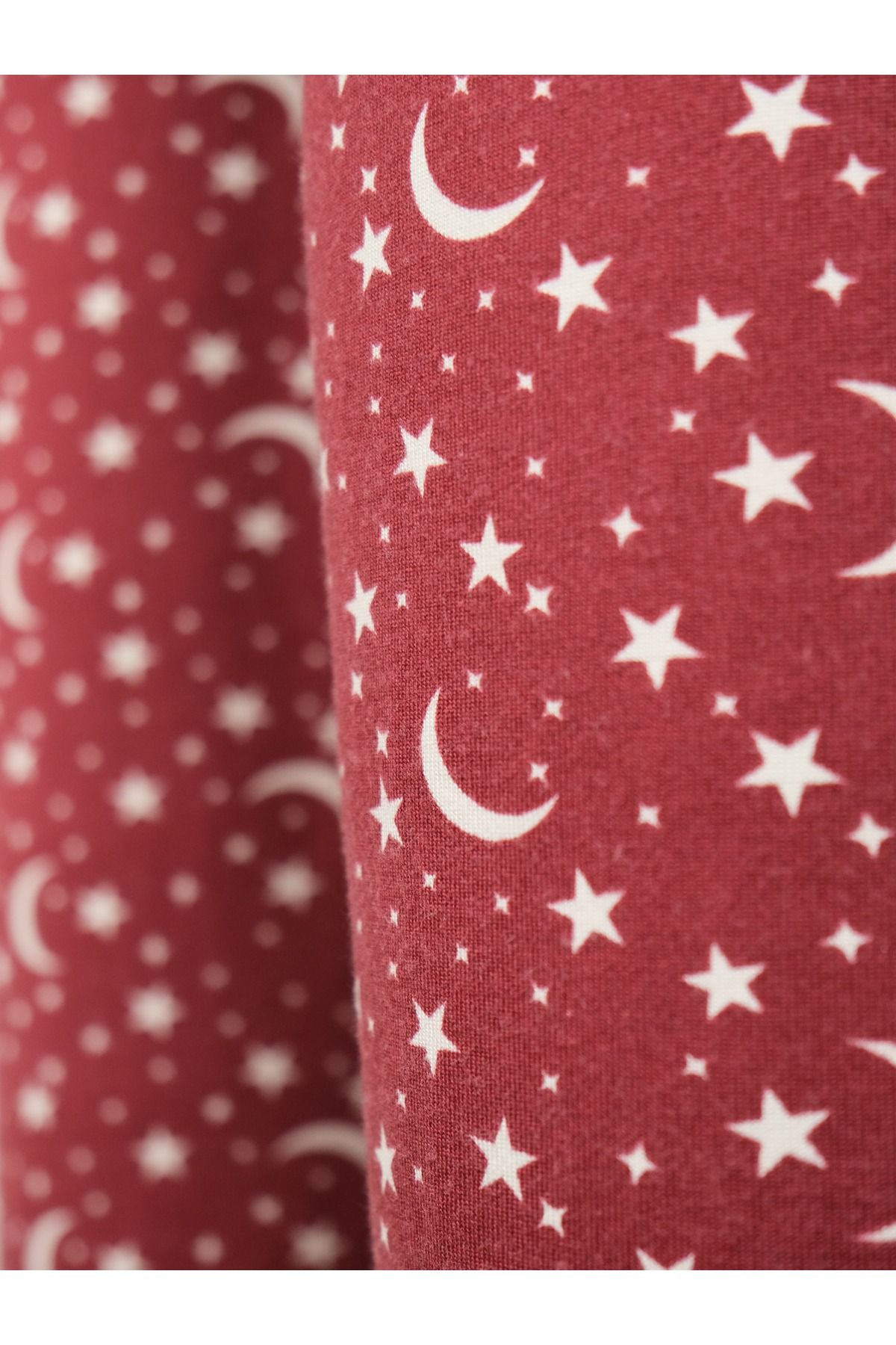 KOLOM Yumuşak Dokulu Pamuklu Kadın Pijama Bordo