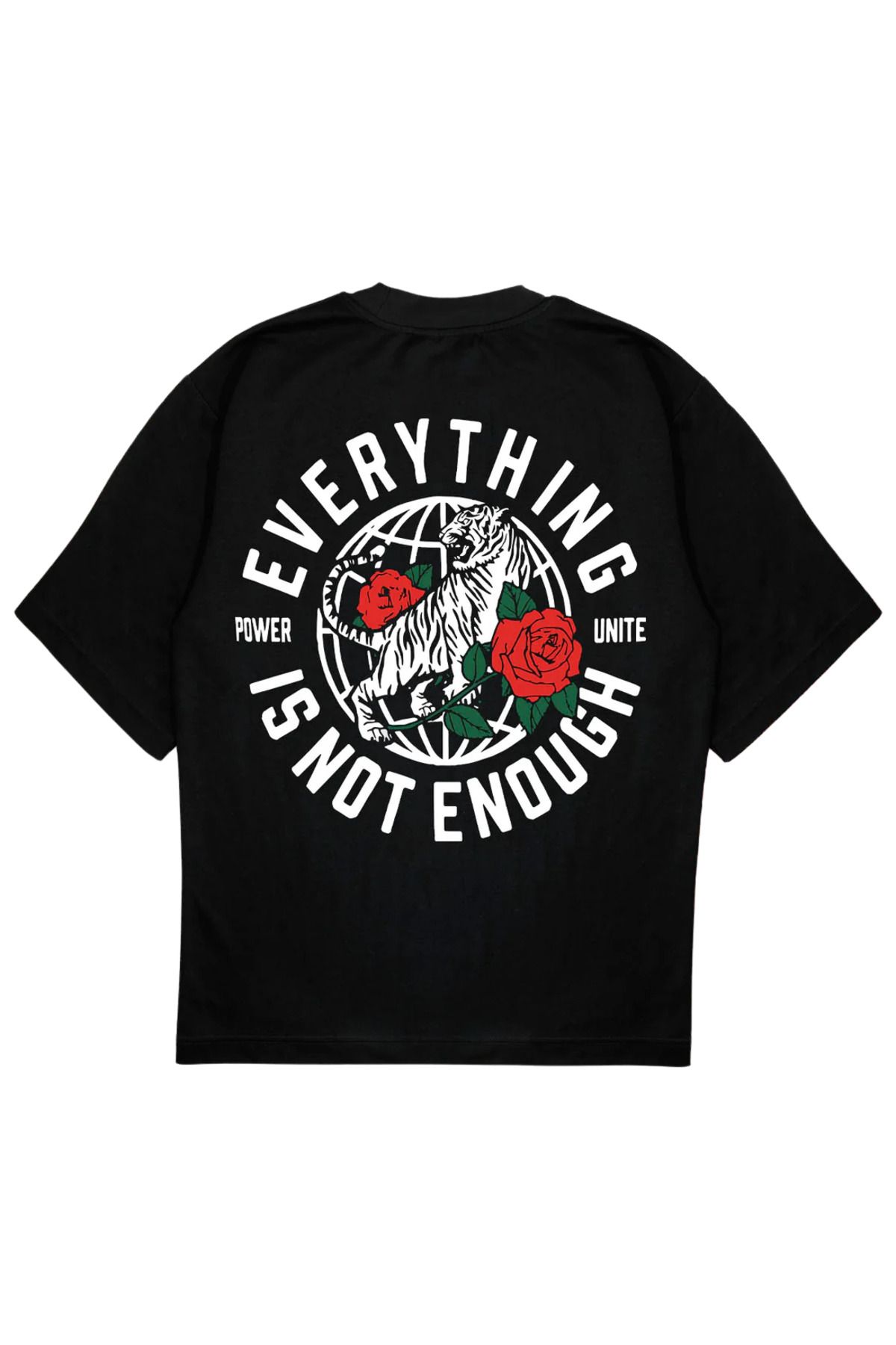SVART WEAR NOT ENOUGH T-Shirt OVERSIZE tişört everything is not enough siyah