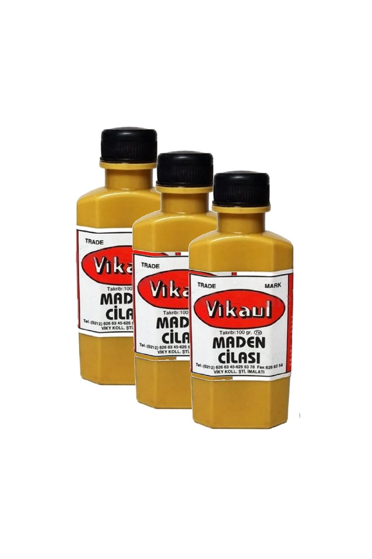 güneşli Vikaul Maden Cilası, Metal Parlatıcı 100ml 3 Adet