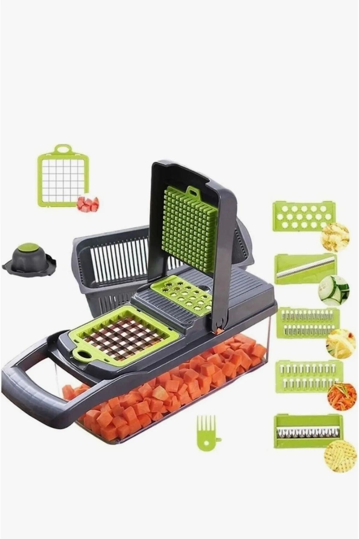 Palmiye Home Veggie Slicer Sebze Doğrayıcı Sebze Dilimleyici 16 Parça