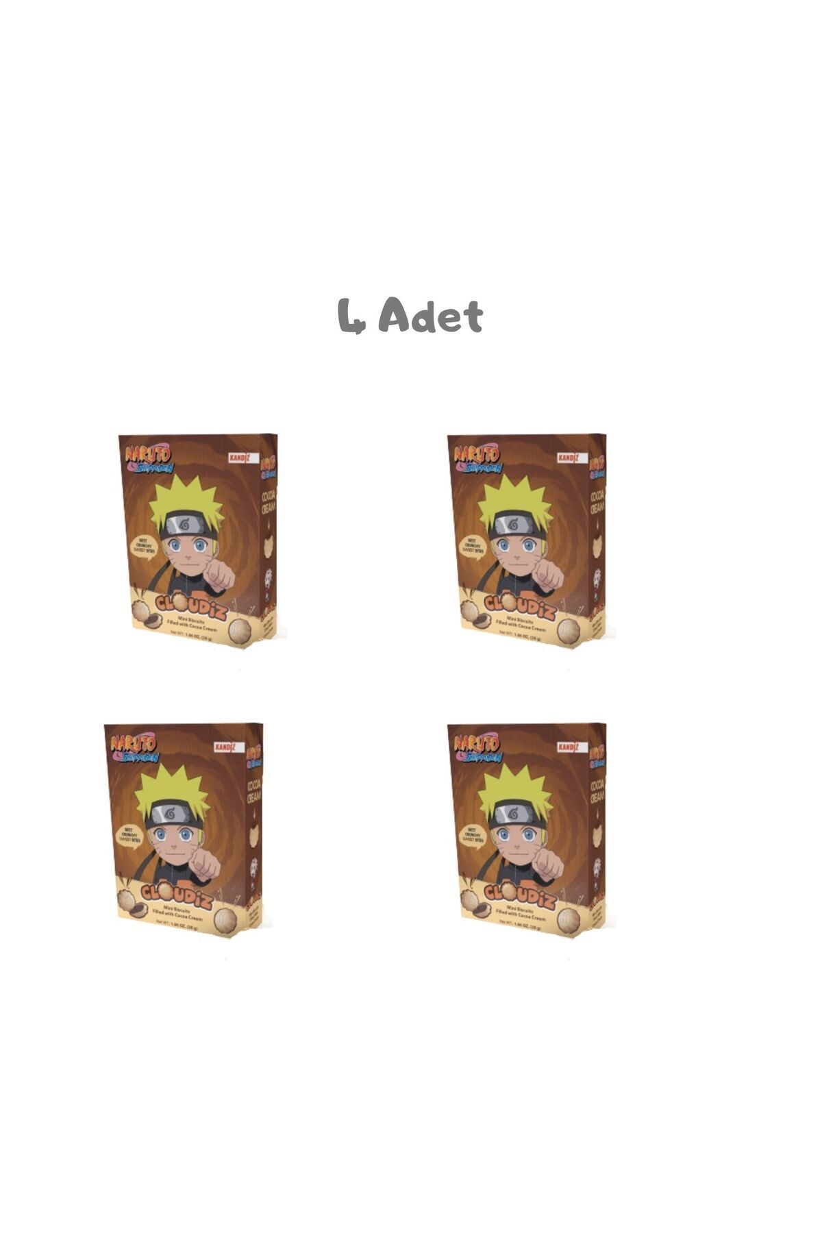 NARUTO Cloudiz Chocolate Naruto 30g 4 Adet