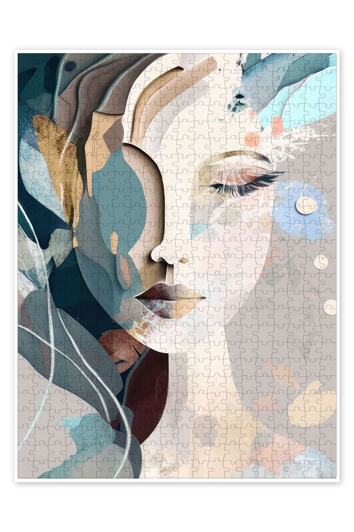 Jeronkarji Kadının Soyut Portresi 500 Parça Puzzle Yapboz Bohem Soyut Sanat Temalı