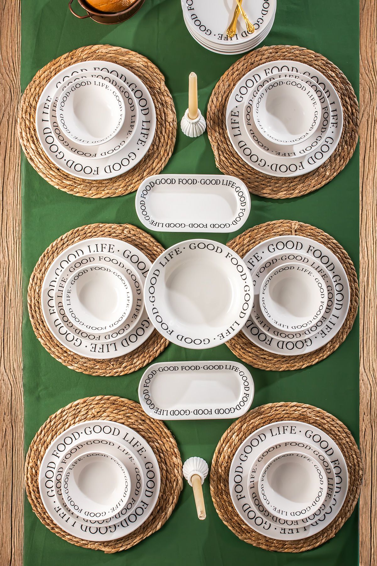 Perotti Good Stoneware Yemek Takımı 27 Parça 6 Kişilik Yemek Seti