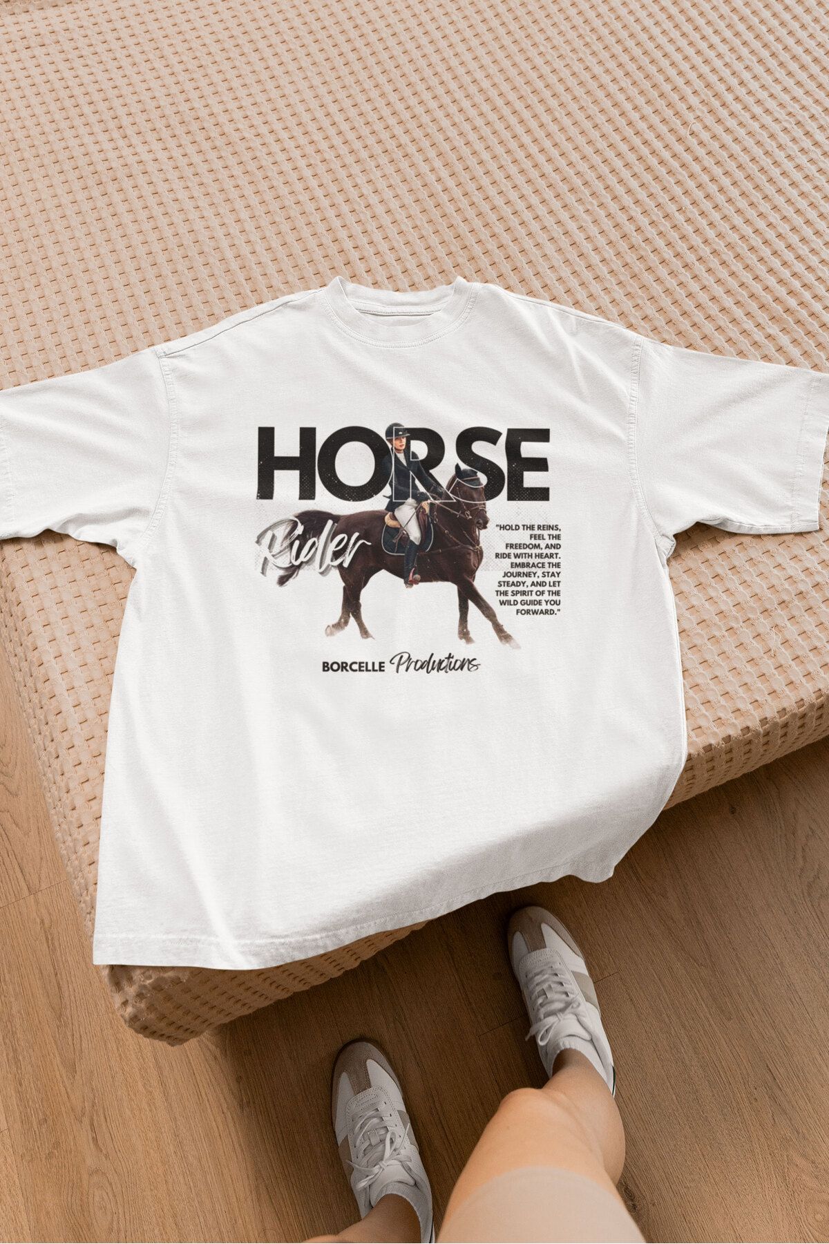 srcmarket Rider Hourse Baskılı Unisex Tshirt