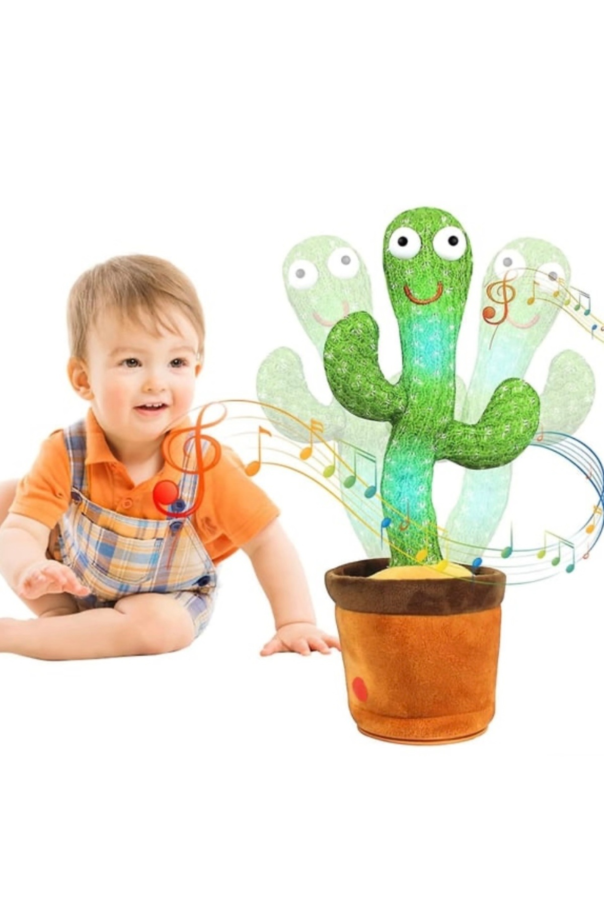 Otantik Home Dans Eden Kaktüs Şarjlı Konuşan Ses Tekrar Eden 120 Şarkılı Oyuncak Kaktüs