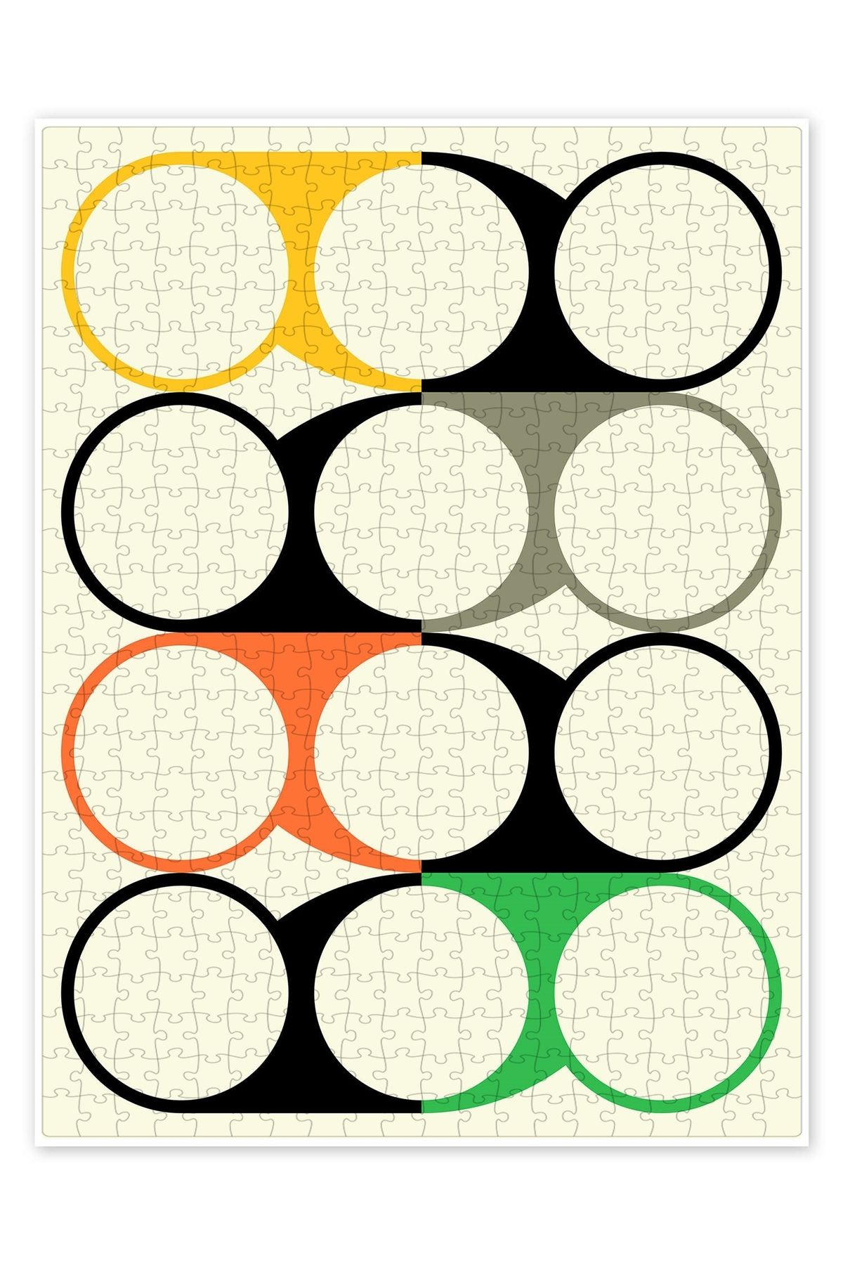 Jeronkarji Bauhaus Sektör 500 Parça Puzzle Yapboz Bohem Soyut Sanat Temalı