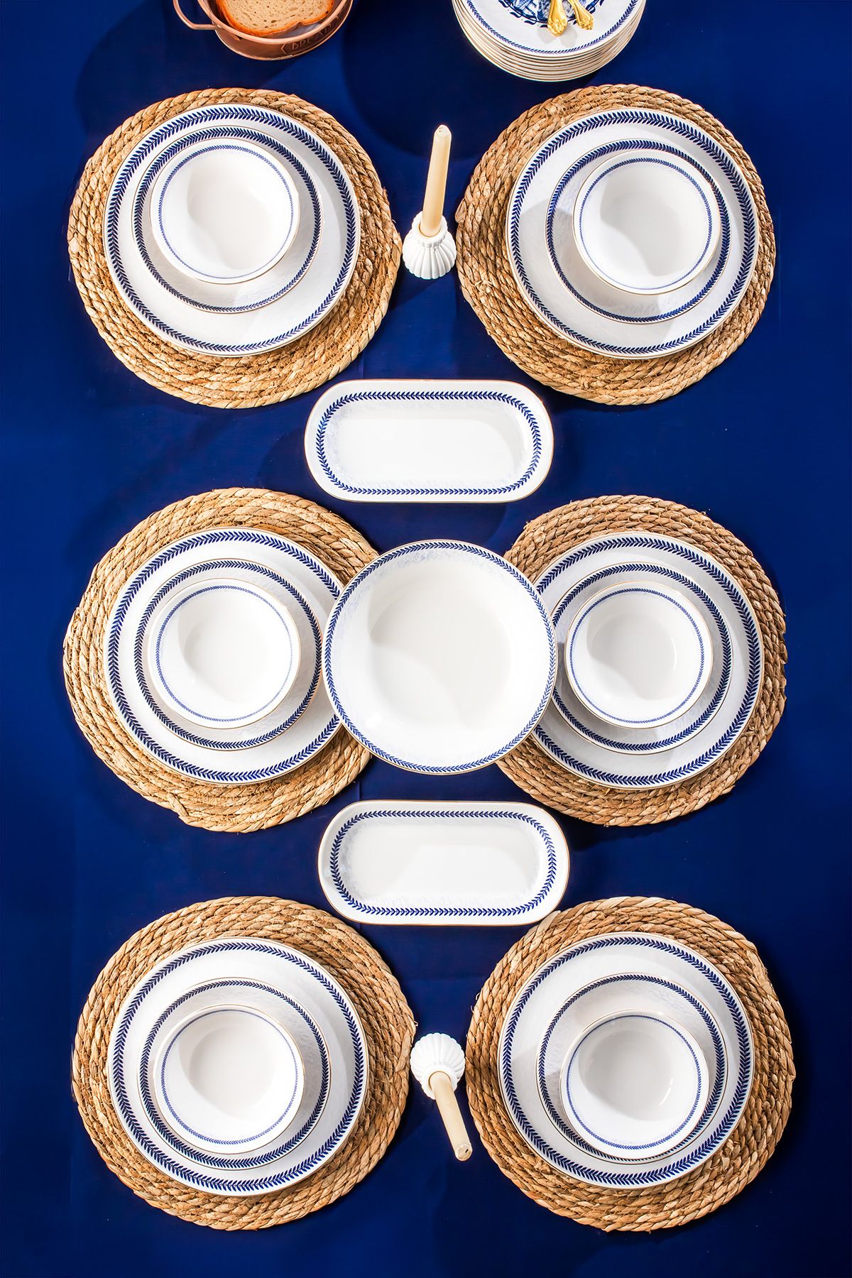 Perotti French Altın yaldızlı Stoneware Yemek Takımı 27 Parça 6 Kişilik Yemek Seti