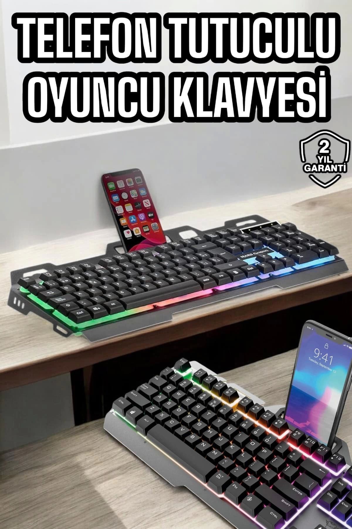 feifei Oyuncu Klavyesi Q Klavye Rgb Işıklı Mouse Hediyeli