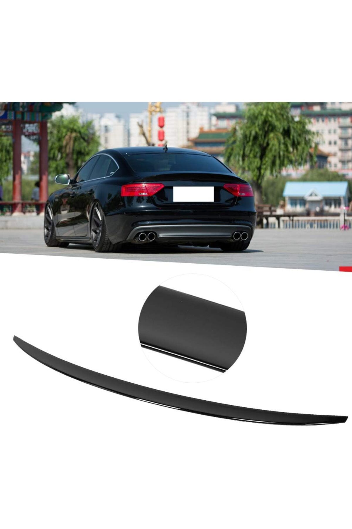 X POWER TUNİNG audi a5 2007-2016 plastik parlak siyah s5 spoiler