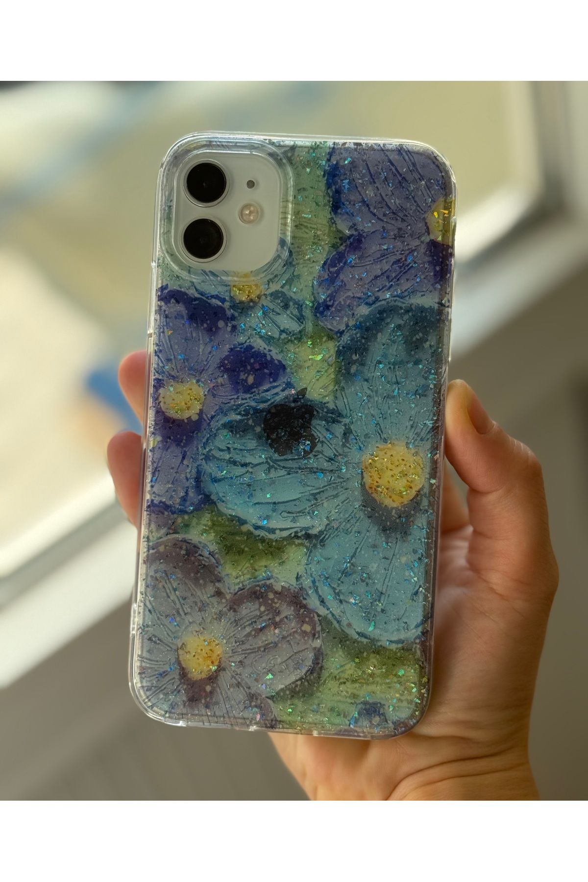 FİŞNEİLETİŞİM İPHONE 11 UYUMLU SİMLİ ÇİÇEK DESENLİ KILIF