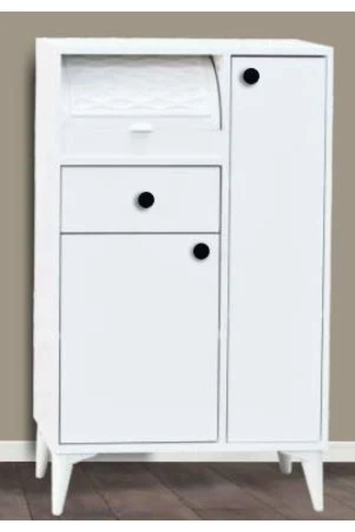 Yuvaset Home 2 Kapılı 1 Çekmeceli Beyaz Ekmeklik