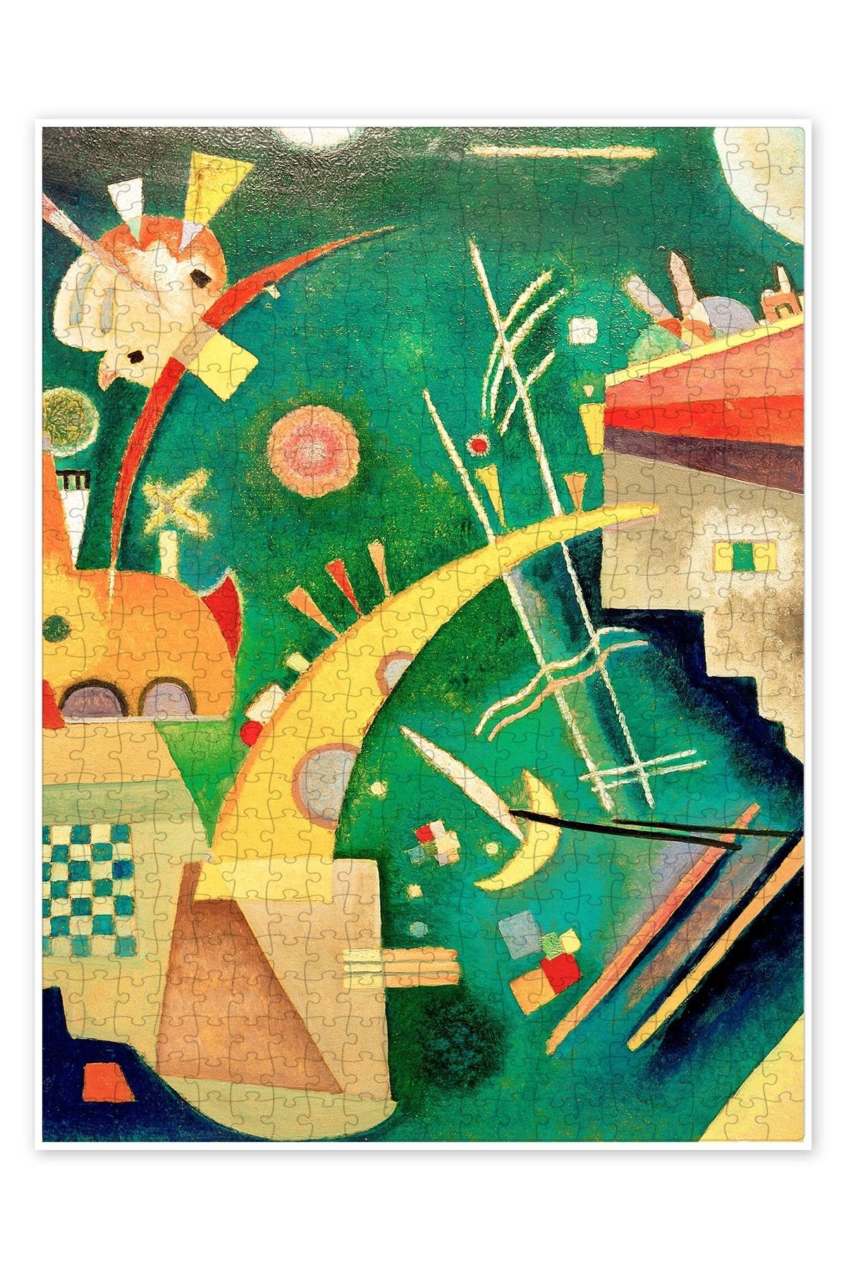 Jeronkarji Boynuz Şeklinde 500 Parça Puzzle Yapboz Bohem Soyut Sanat Temalı