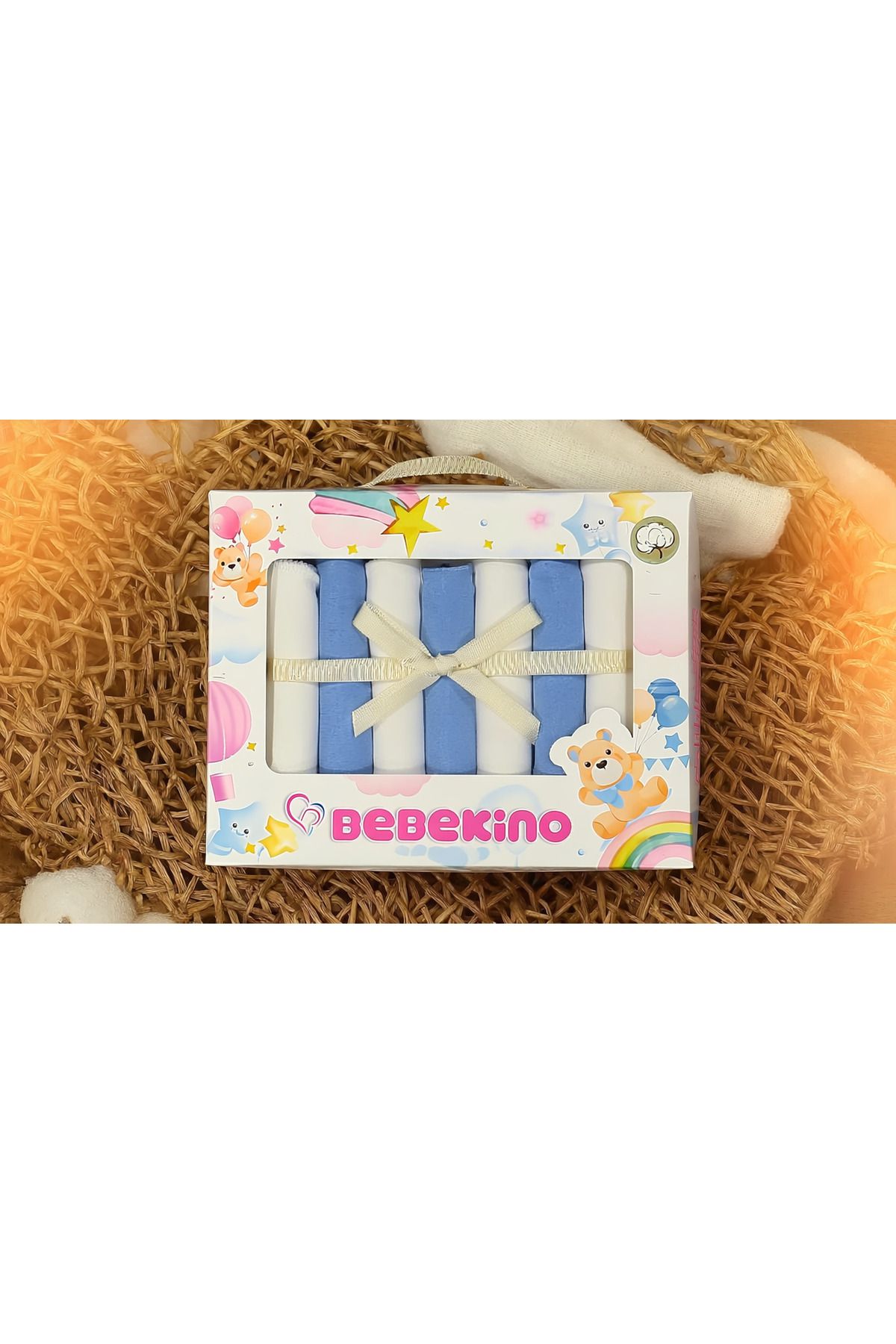 Bebekino Bebek Penye Ağız Mendili 7'li Kutulu Hediyelik