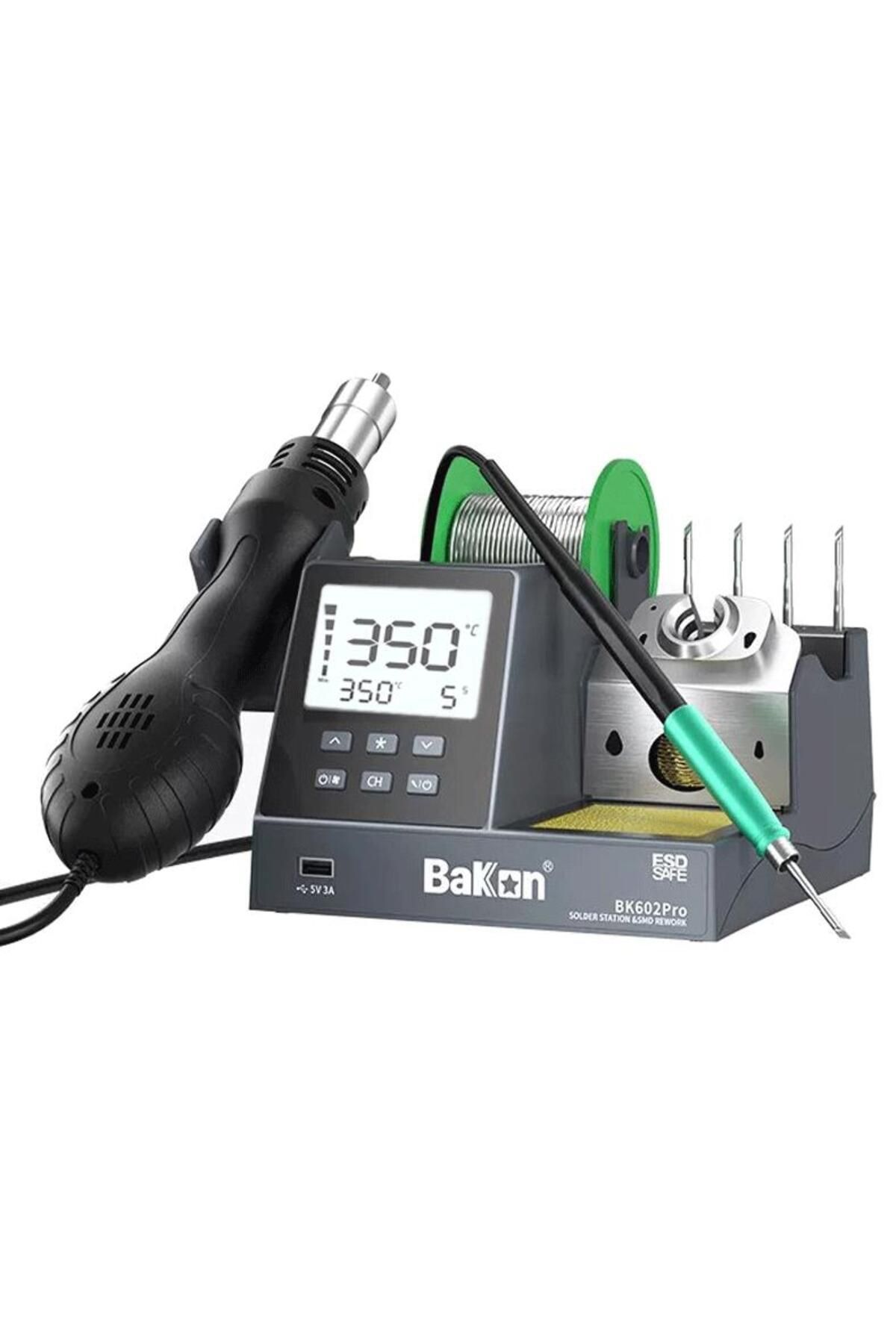 AVRASYA Bakon BK602 Pro Intelligent 2 in 1 Havya İstasyonu