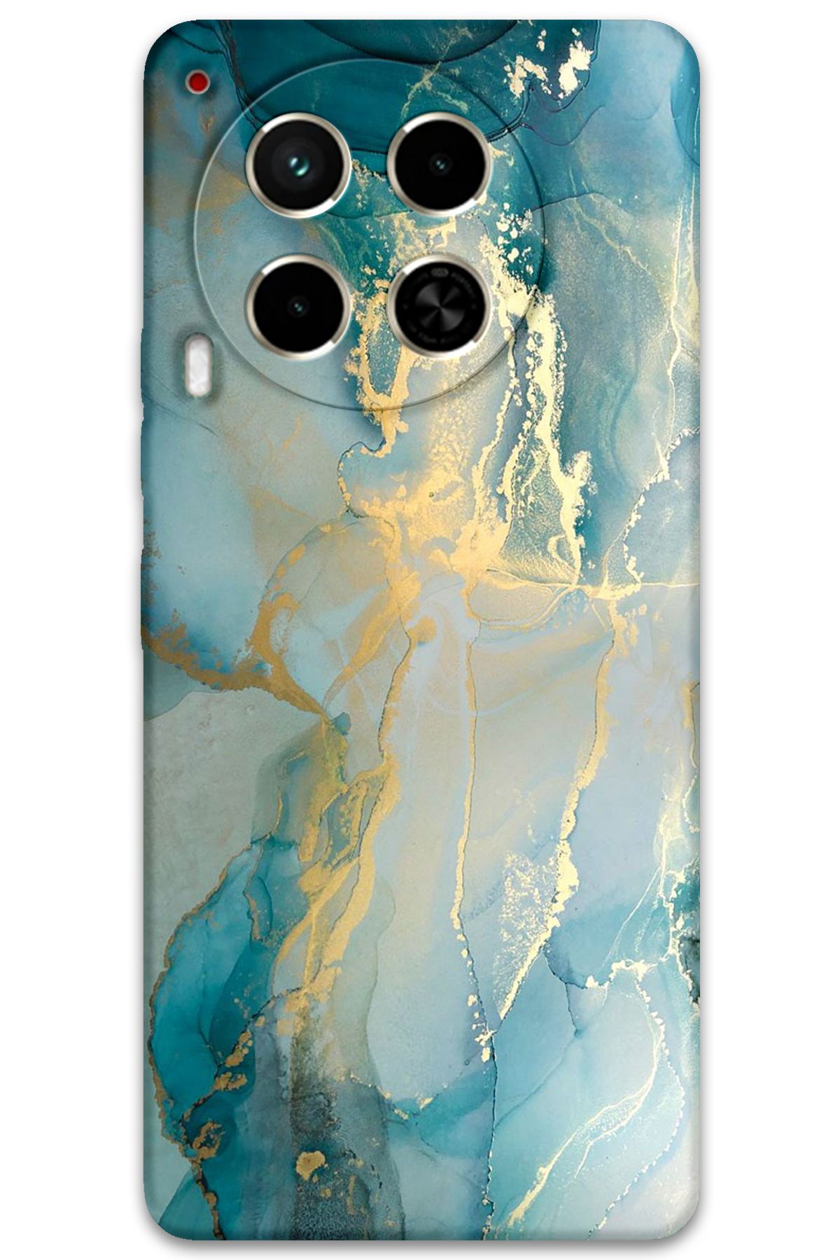 Gramaphone Tecno Camon 30 Uyumlu Mermer Desenli Telefon Kılıfı + Ekran Koruyucu - 5814