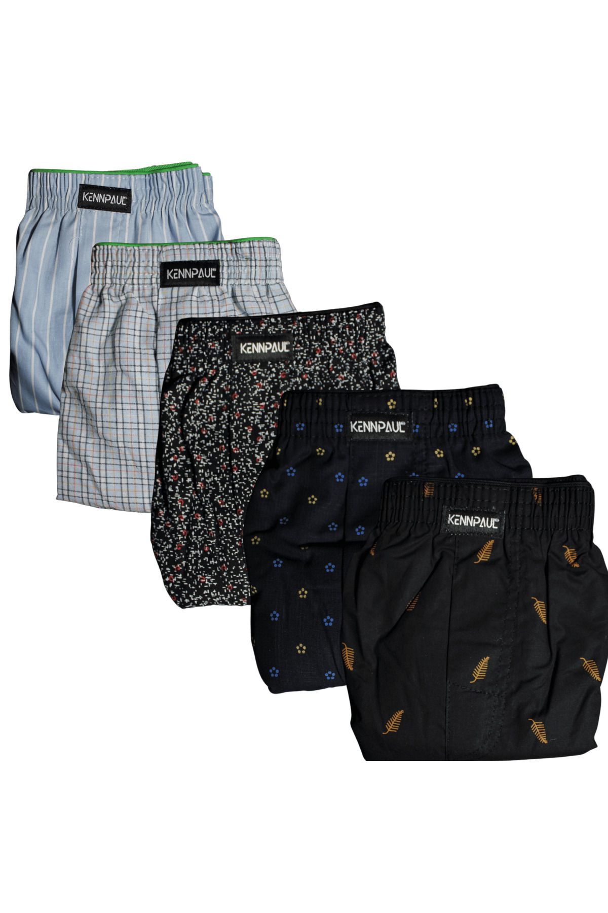 Kennpaul 5'li Erkek Poplin Boxer %100 Pamuk 2XL