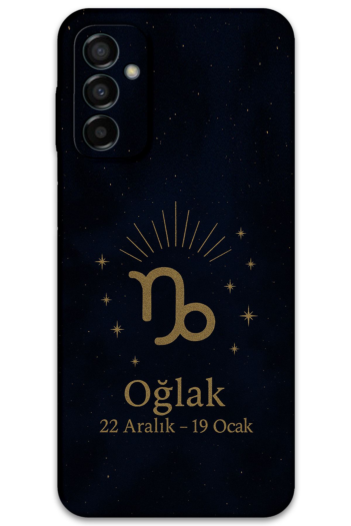 Gramaphone Galaxy M23 Uyumlu Oğlak Burcu Desenli Telefon Kılıfı + Ekran Koruyucu - 5777