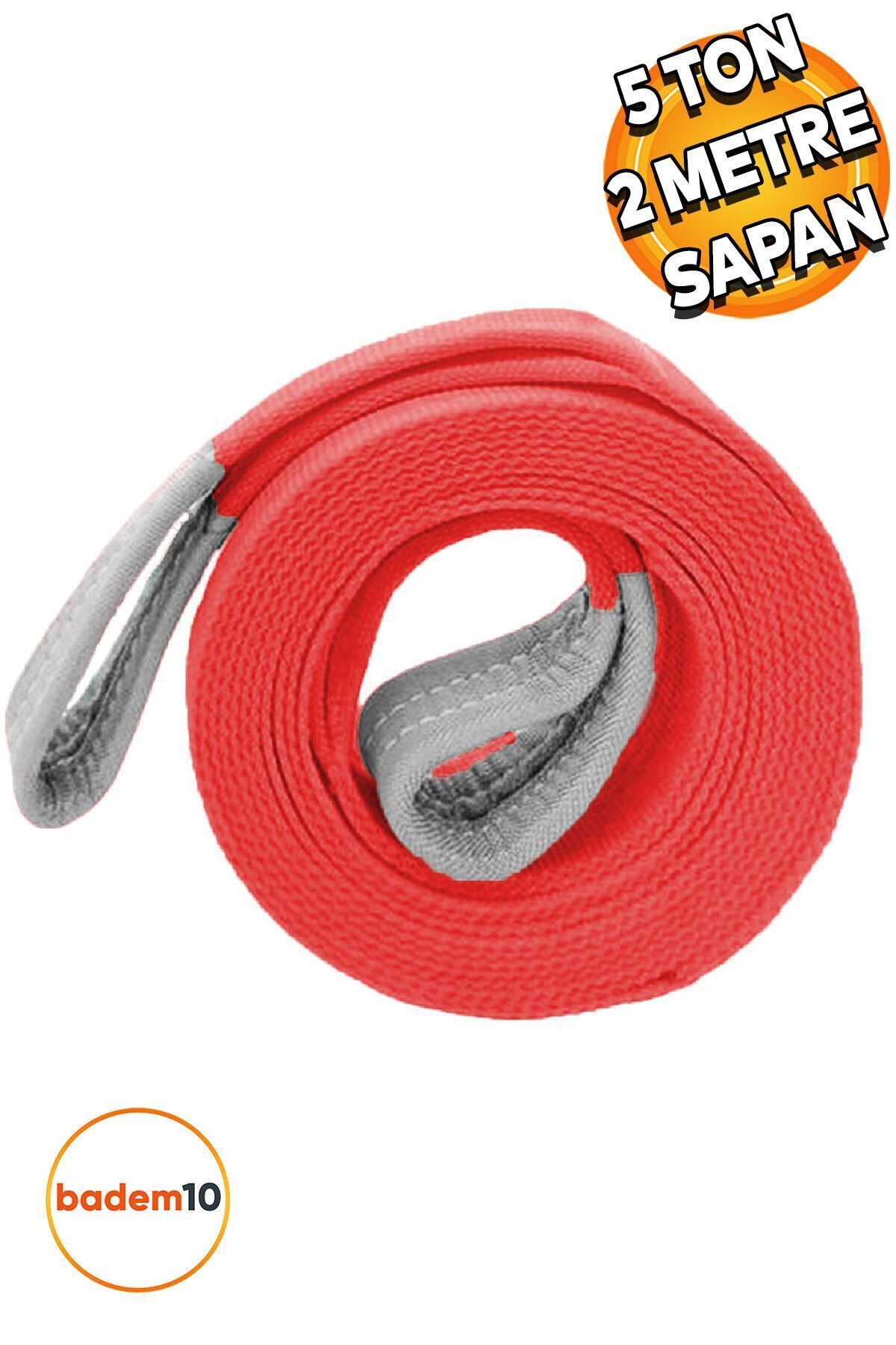 aydınticaret Sapan Polyester Spanzet 5 Ton 2 Metre Kırmızı Sağlam Yük Kaldırma Taşıma İndirme Halat