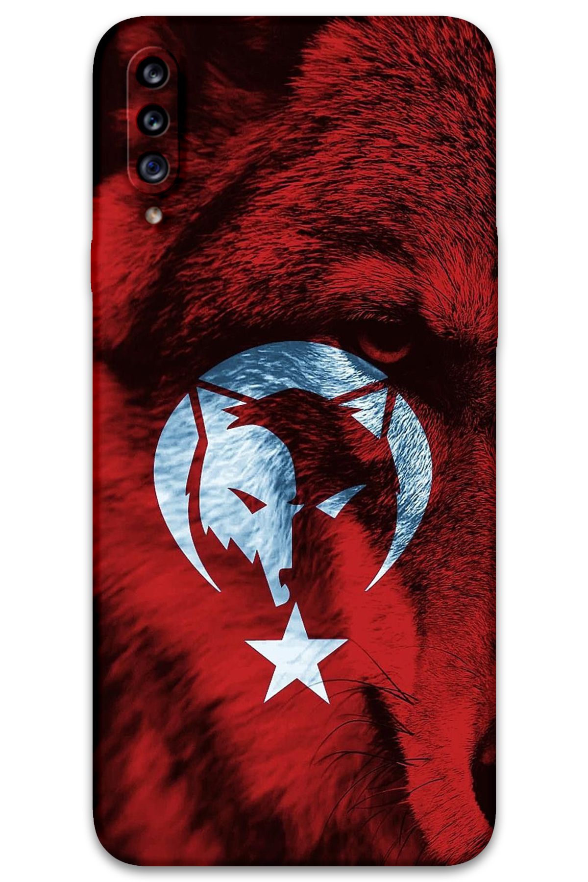 Gramaphone Galaxy A20s Uyumlu Türk Bayrağı Desenli Telefon Kılıfı + Ekran Koruyucu - 5856