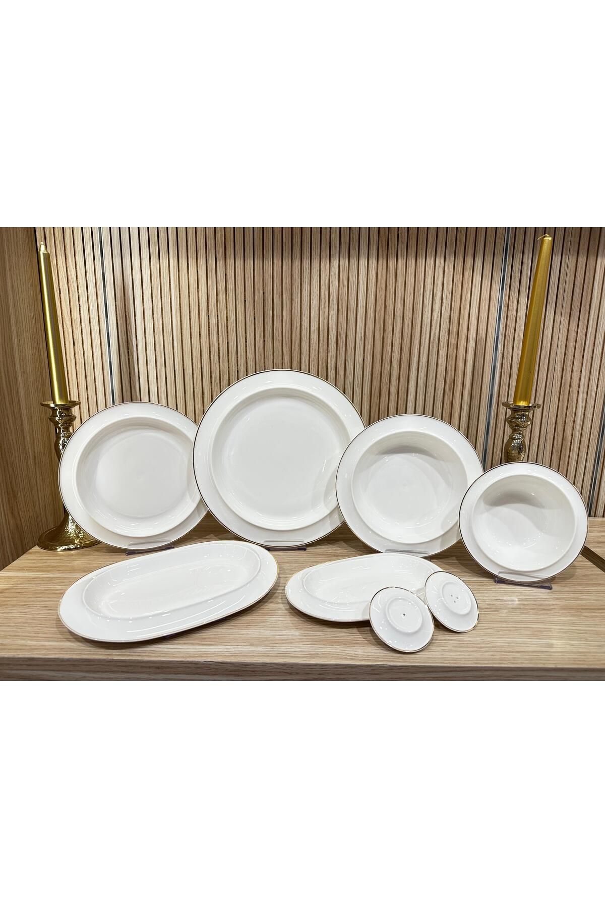 Twinkle Rise 28 Parça Bone Porselen Yemek Takımı - GLD01