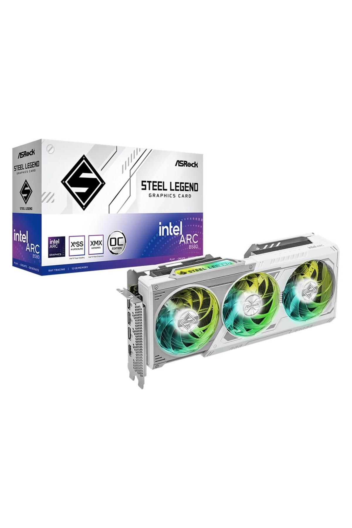 ASROCK Arc B580 Steel Legend OC 12GB GDDR6 192bit Ekran Kartı
