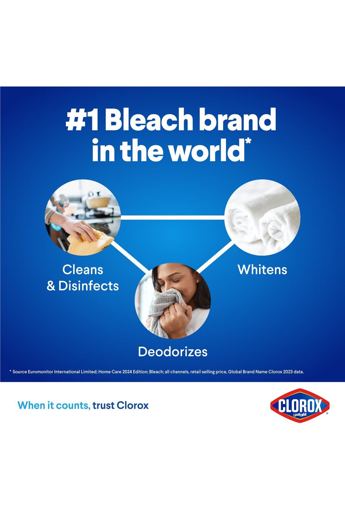 Clorox-Platinum Bleach Crisp Lemon 3.78 Litres Powerful Disinfectant & Stain Remover With Fresh Scent 7