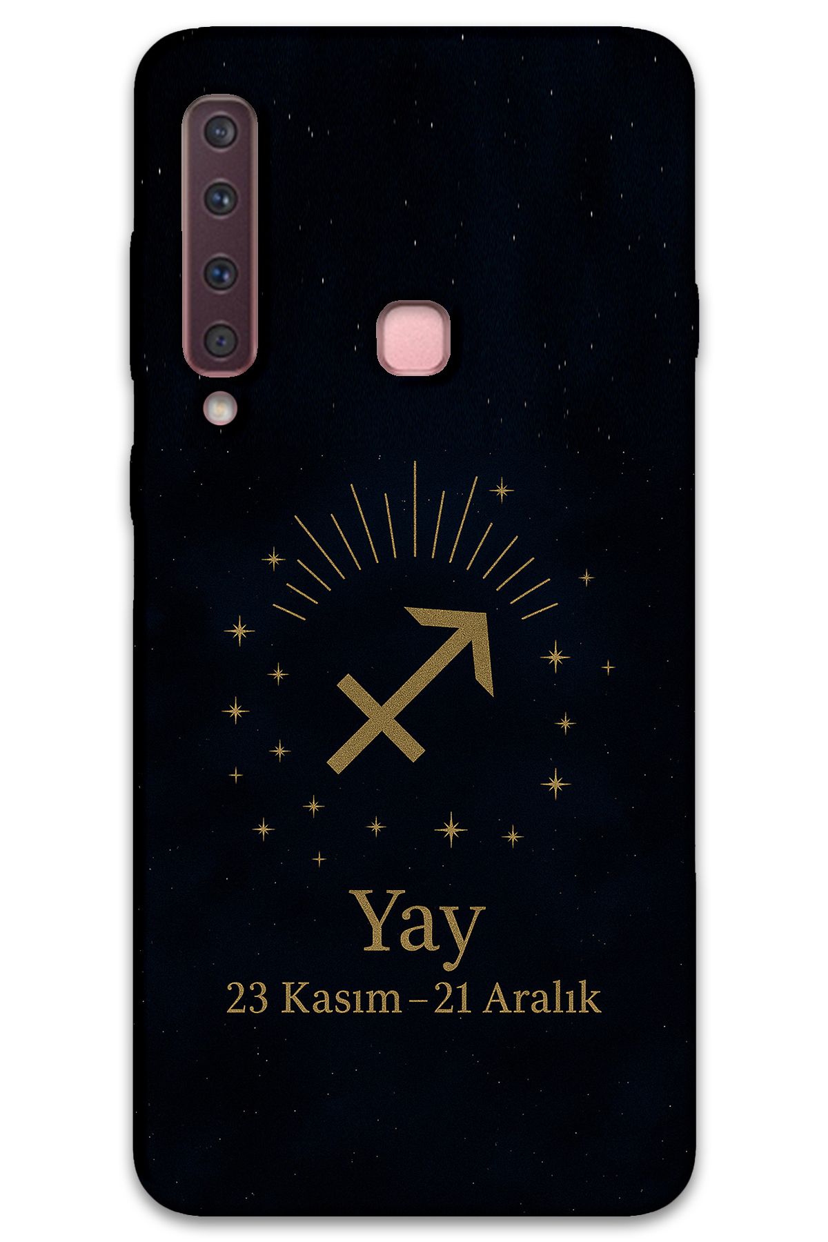 Gramaphone Galaxy A9 2018 Uyumlu Yay Burcu Desenli Telefon Kılıfı + Ekran Koruyucu - 5776