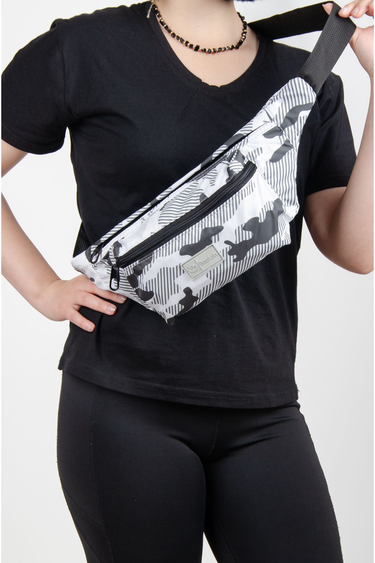 KAFF Kamuflaj Desenli Suya Dayanıklı Kumaş Unisex Bodybag Çapraz Omuz Çantası -1045