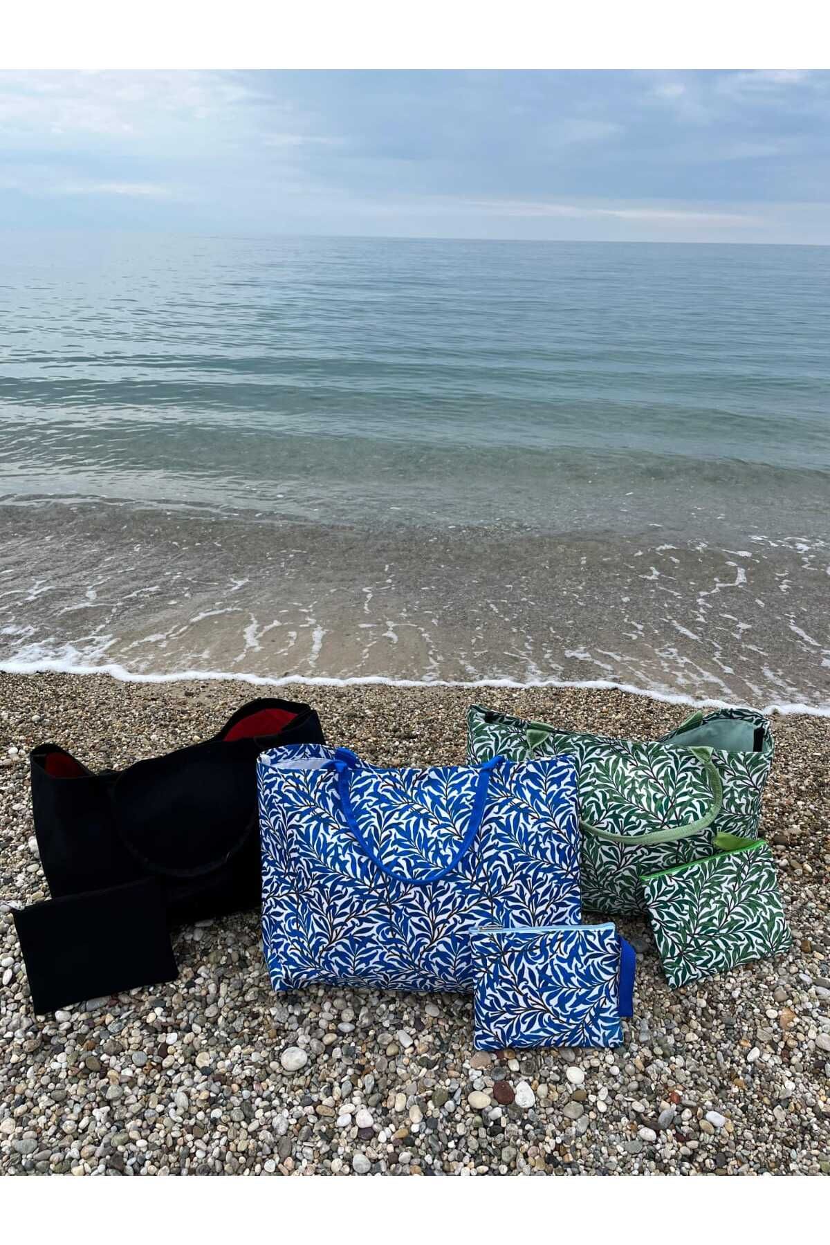 MEYL ÇANTA PikniQ Kanvas Su Geçirmez Plaj Çantası + Mini Çanta