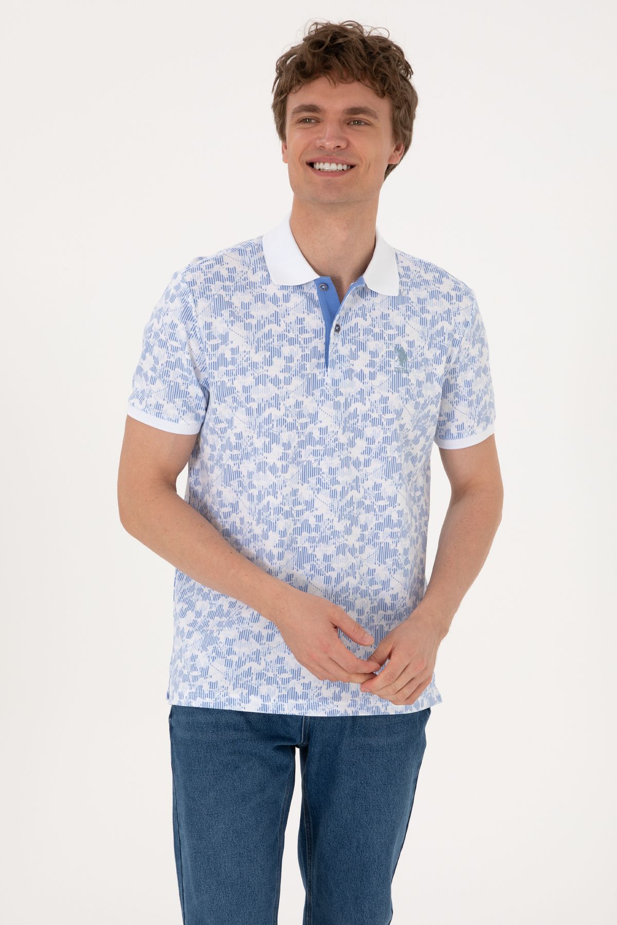 U.S. Polo Assn. Erkek Mavi Tişört 50300369-VR036