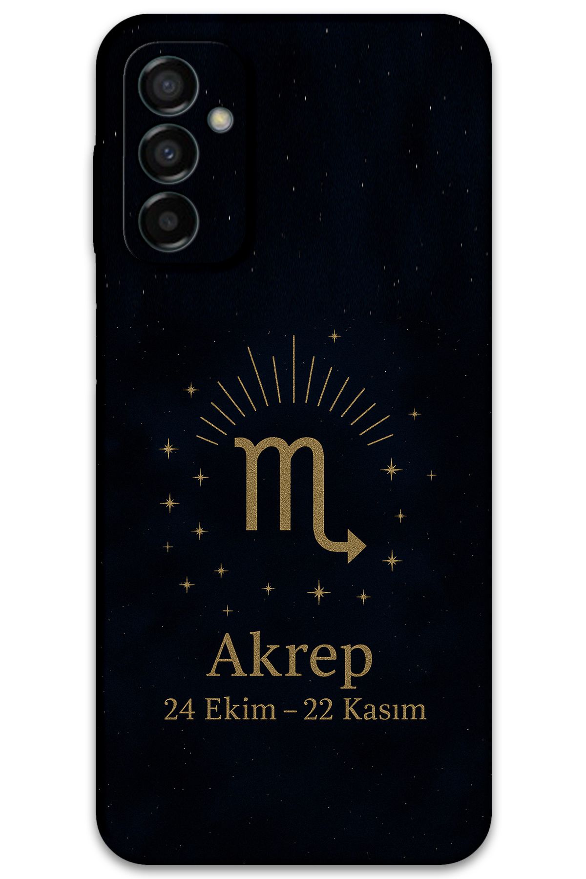 Gramaphone Galaxy M23 Uyumlu Akrep Burcu Desenli Telefon Kılıfı + Ekran Koruyucu - 5775