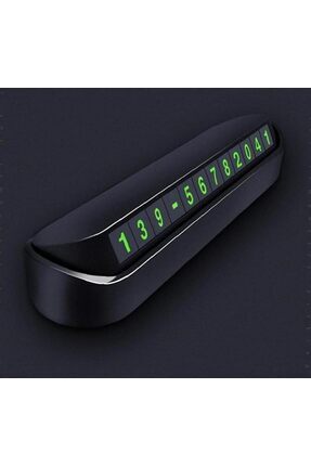 Modifiyum Araç Içi Park Telefon Numarası Fosforlu Numaratör Oto Cam Kartı Siyah