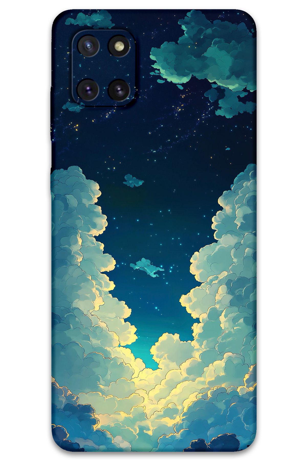 Gramaphone Galaxy A81 Uyumlu Uzay Desenli Telefon Kılıfı + Ekran Koruyucu - 5868