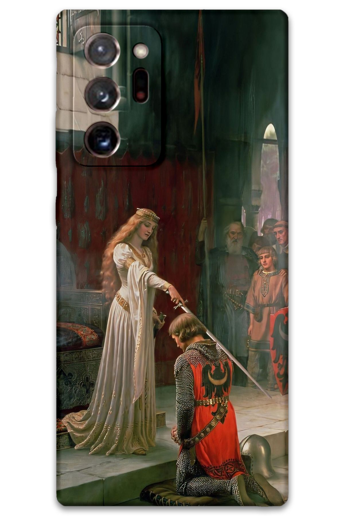 Gramaphone Galaxy Note 20 Ultra Uyumlu Retro Desenli Telefon Kılıfı + Ekran Koruyucu - 5835